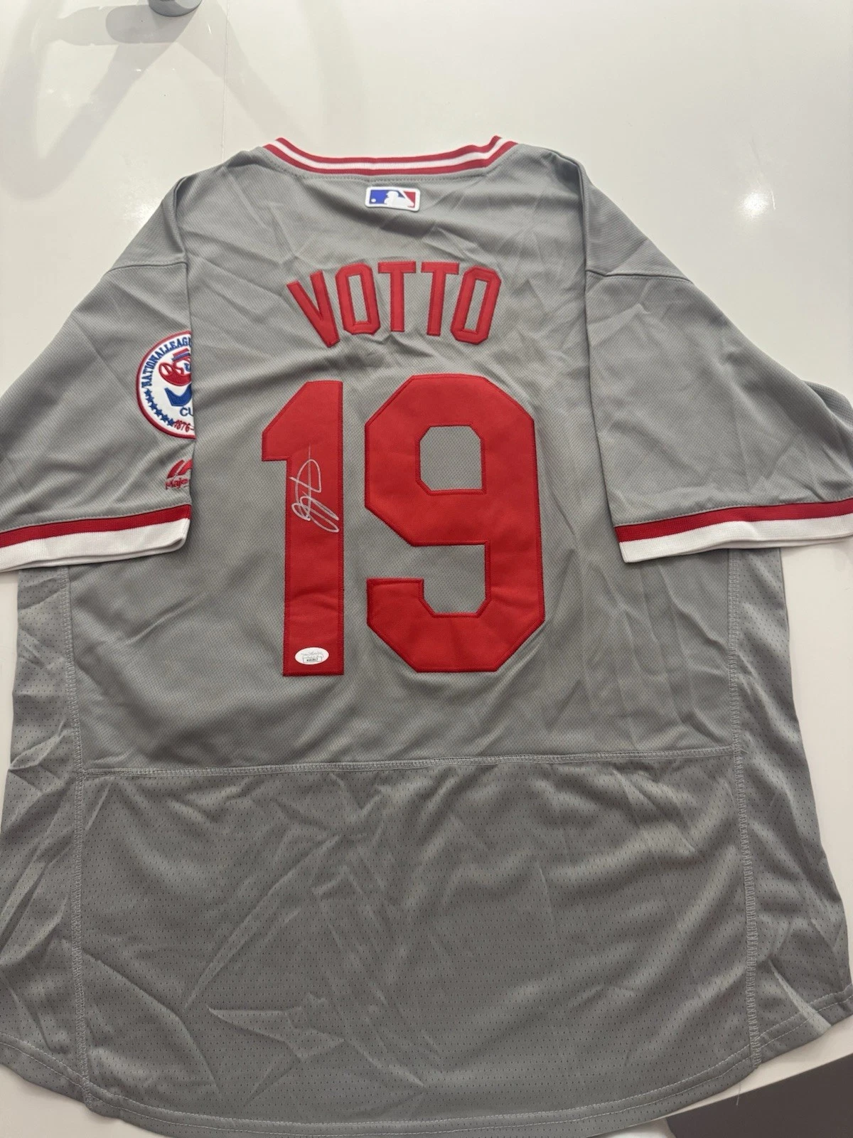 Joey Votto Cincinnati Reds Signed Baseball Jersey JSA COA