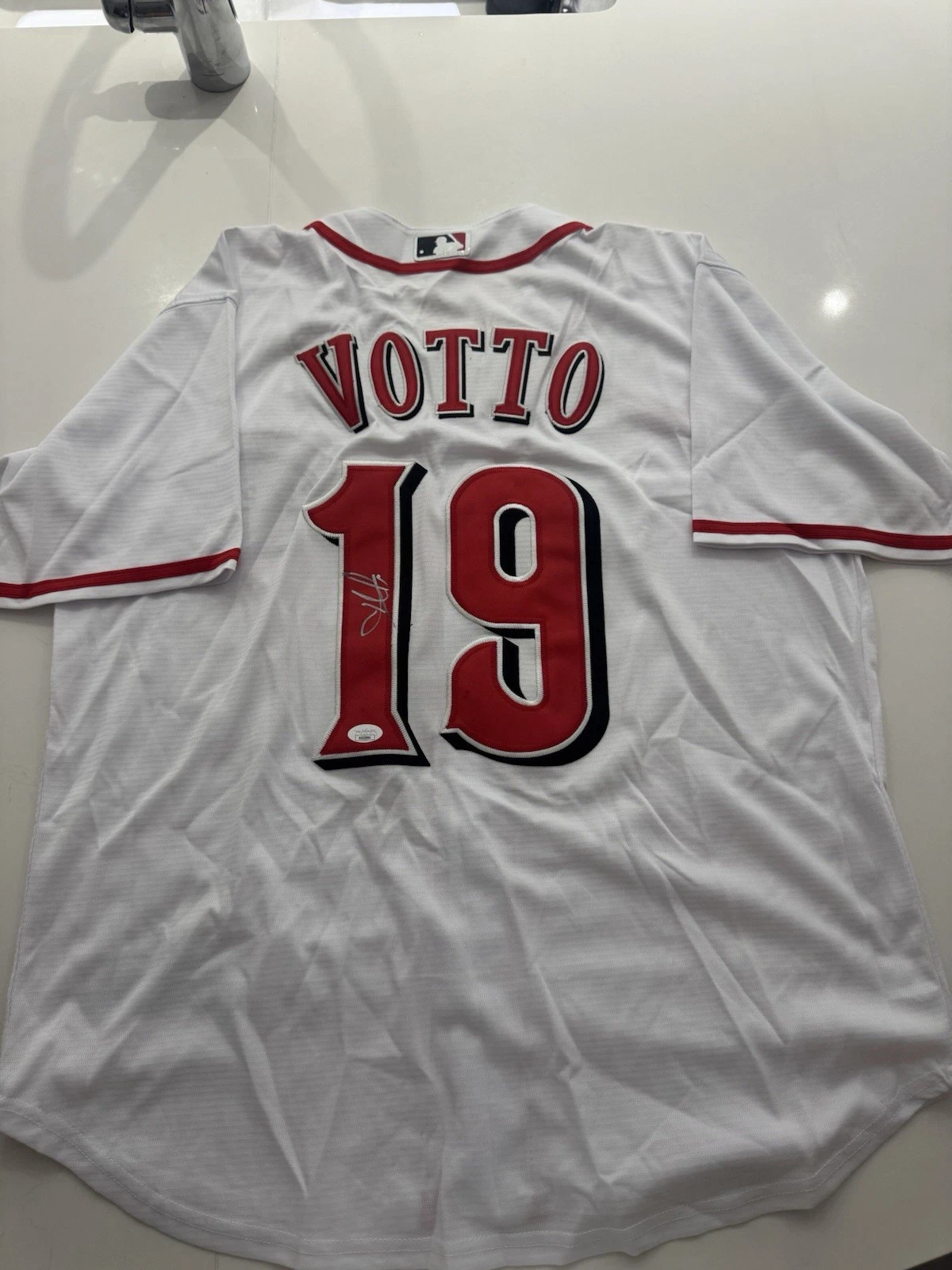 Joey Votto Cincinnati Reds Signed Baseball Jersey JSA COA