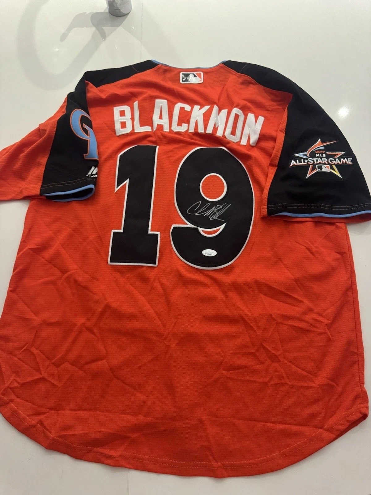 Charlie Blackmon Signed Autographed 2017 All Star Game Jersey JSA COA