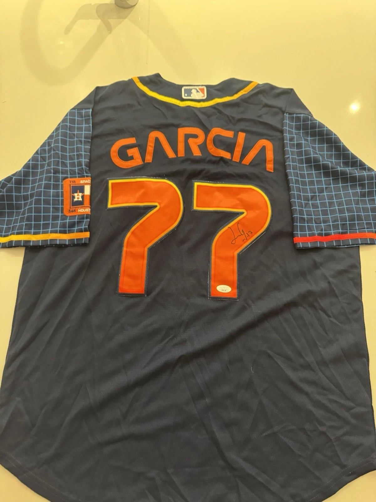 Luis Garcia Houston Astros Signed Autographed Space City Jersey JSA COA