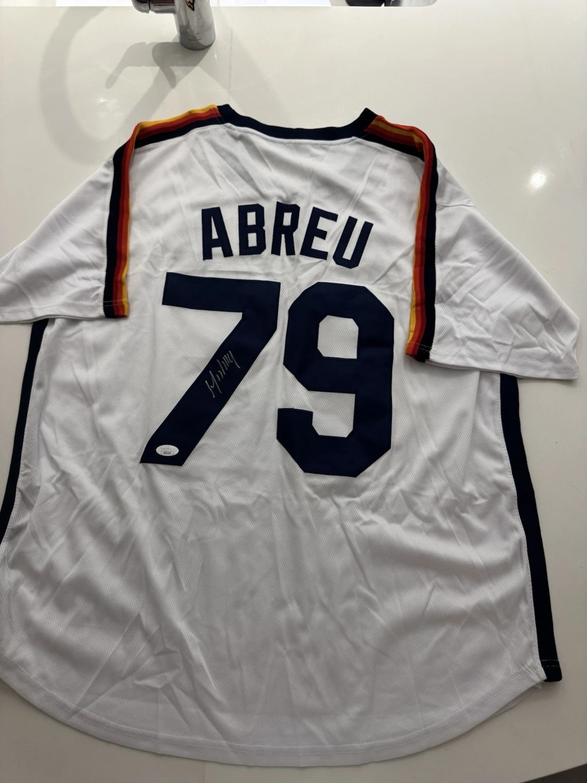 Jose Abreu Signed Autographed Houston Astros Jersey. JSA Coa