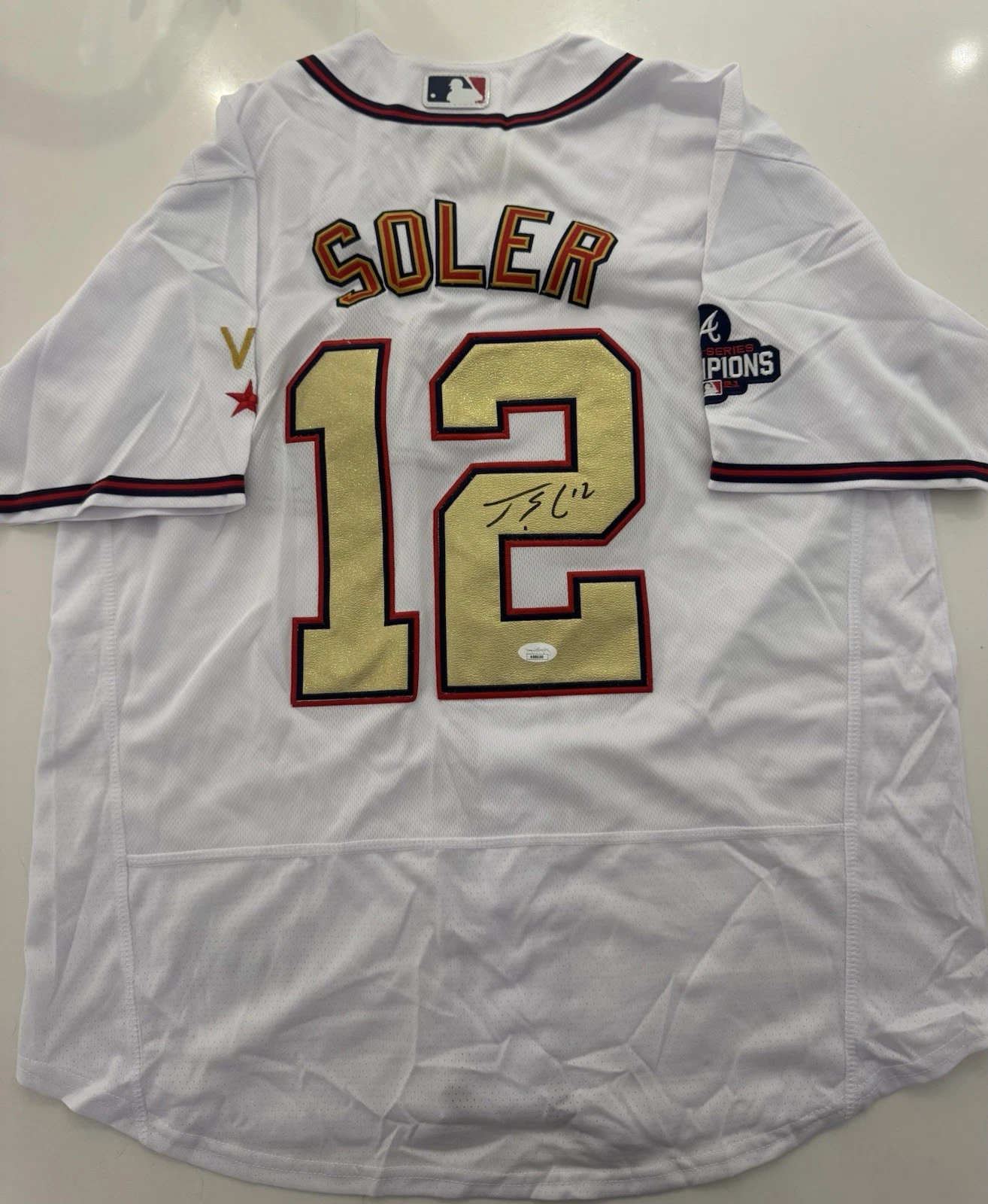 Jorge Soler Atlanta Braves Autographed WS Jersey JSA COA