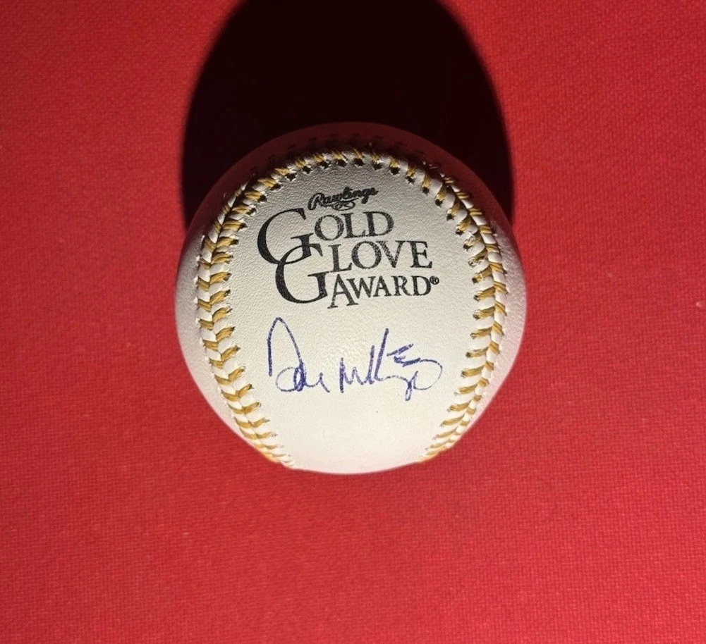 Don Mattingly Signed Gold Glove Baseball Autographed Yankees JSA COA