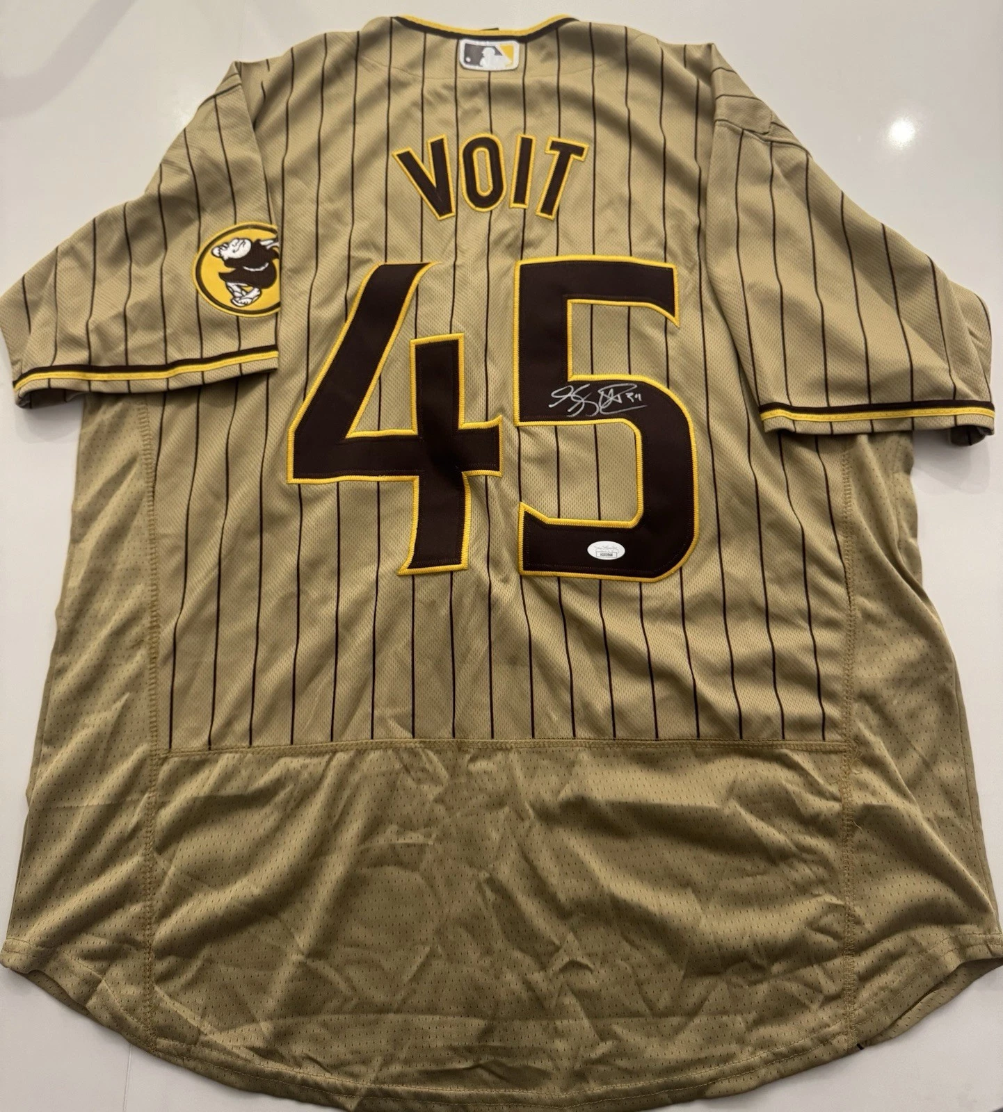 Luke Voit San Diego Padres Autographed Jersey JSA COA