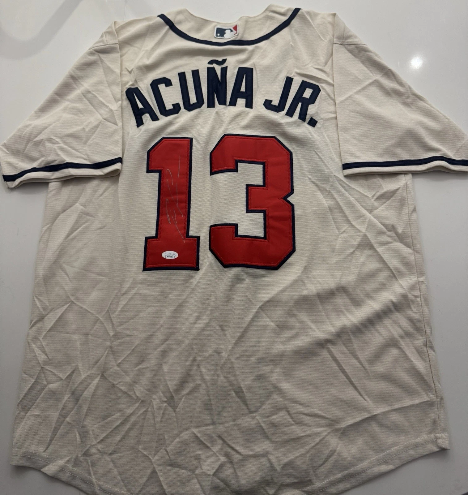 Ronald Acuna Jr Atlanta Braves Autographed Jersey JSA COA