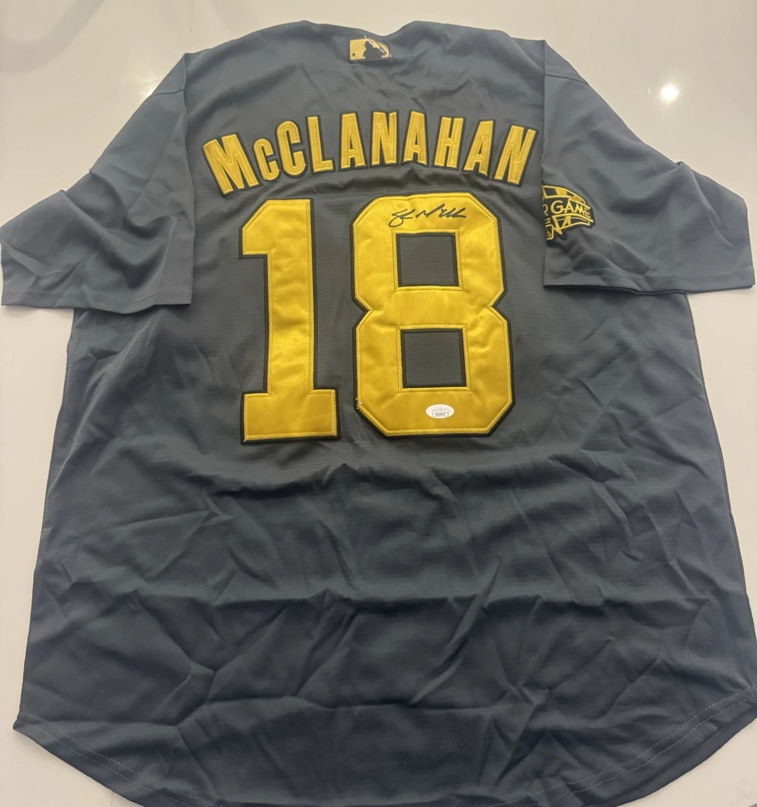Shane McClanahan Tampa Bay Rays Autographed 2022 All Star Game Jersey JSA COA
