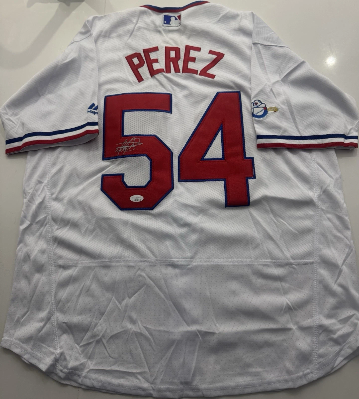 Martin Perez Texas Rangers Autographed Jersey JSA COA