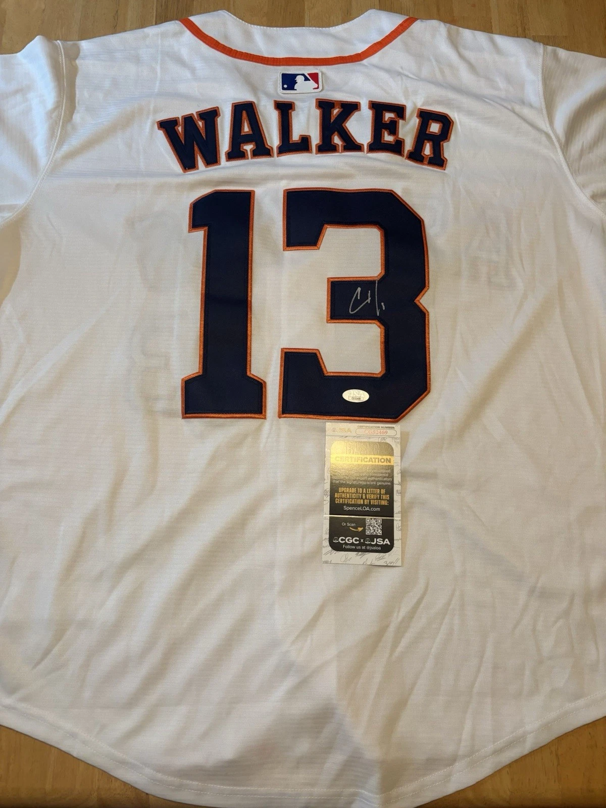 Christian Walker Signed Autographed Houston Astros Jersey JSA COA Certified