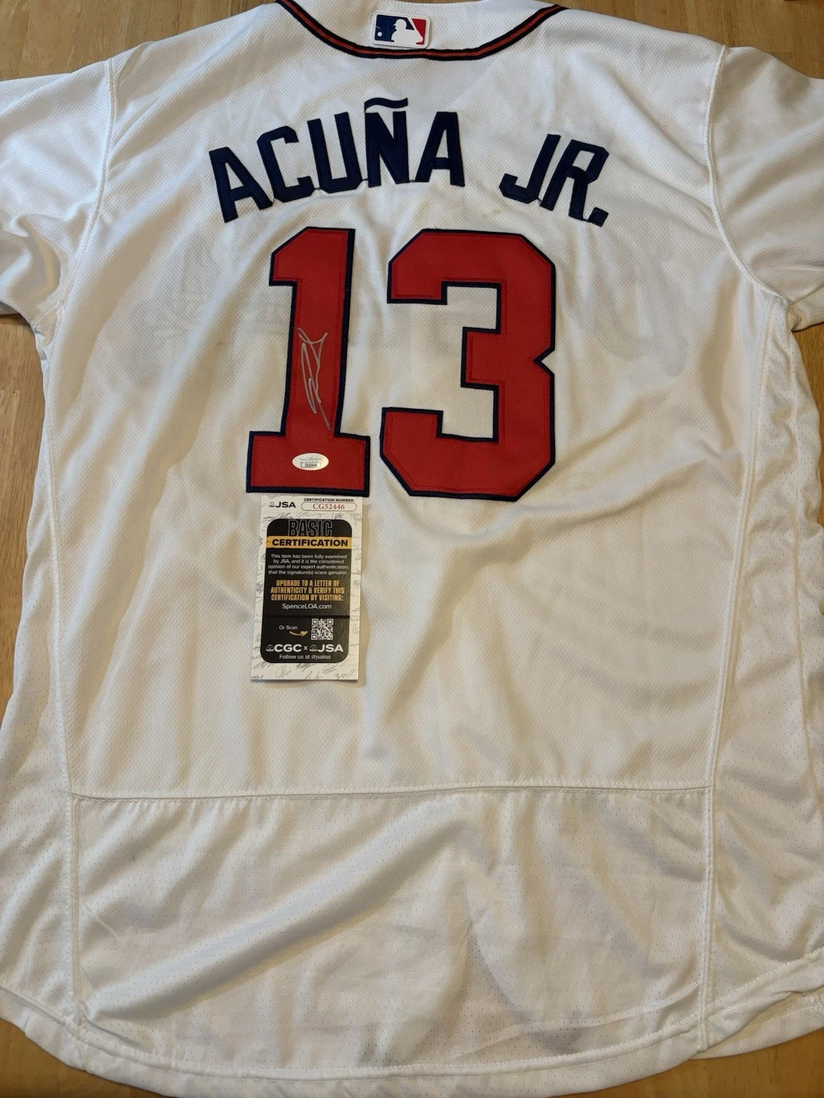 Ronald Acuna Jr Atlanta Braves Autographed Jersey JSA COA