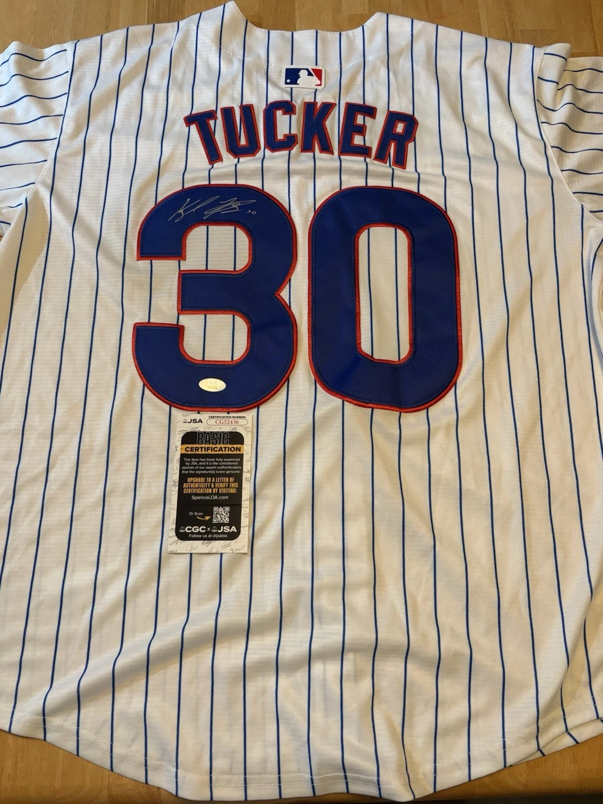 Kyle Tucker Signed Autographed Chicago Cubs Jersey. JSA Coa