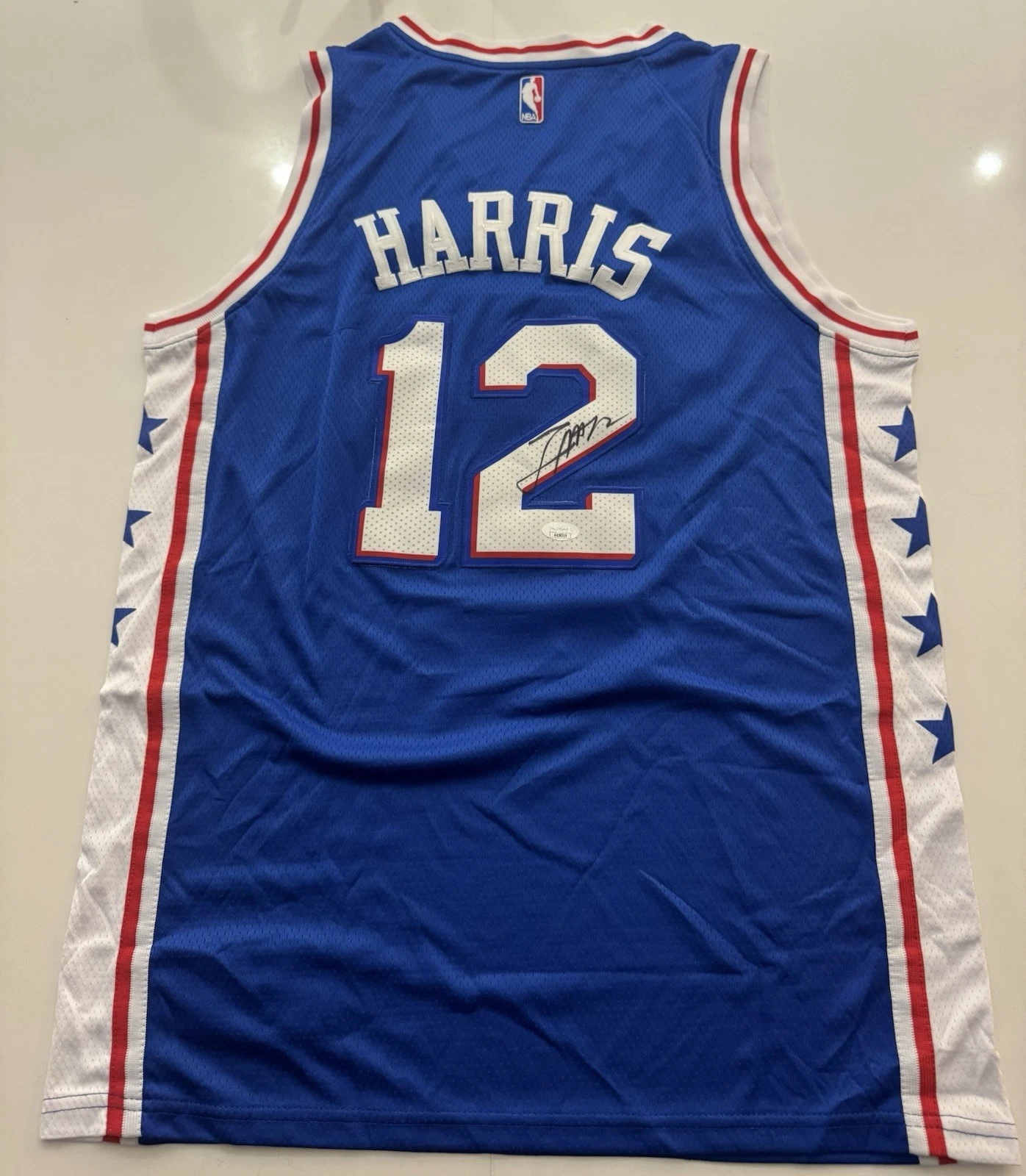 Tobias Harris Signed  Autographed Philadelphia 76ers Jersey. JSA Coa