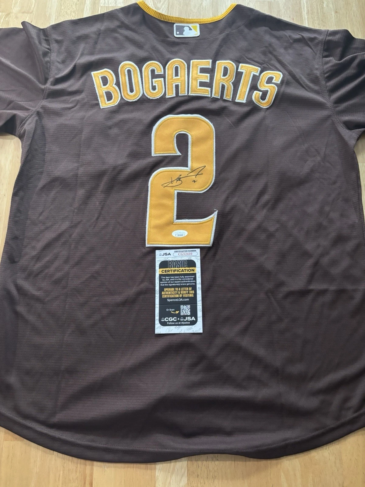 Xander Bogaerts Signed Autographed San Diego Padres Jersey. JSA Coa