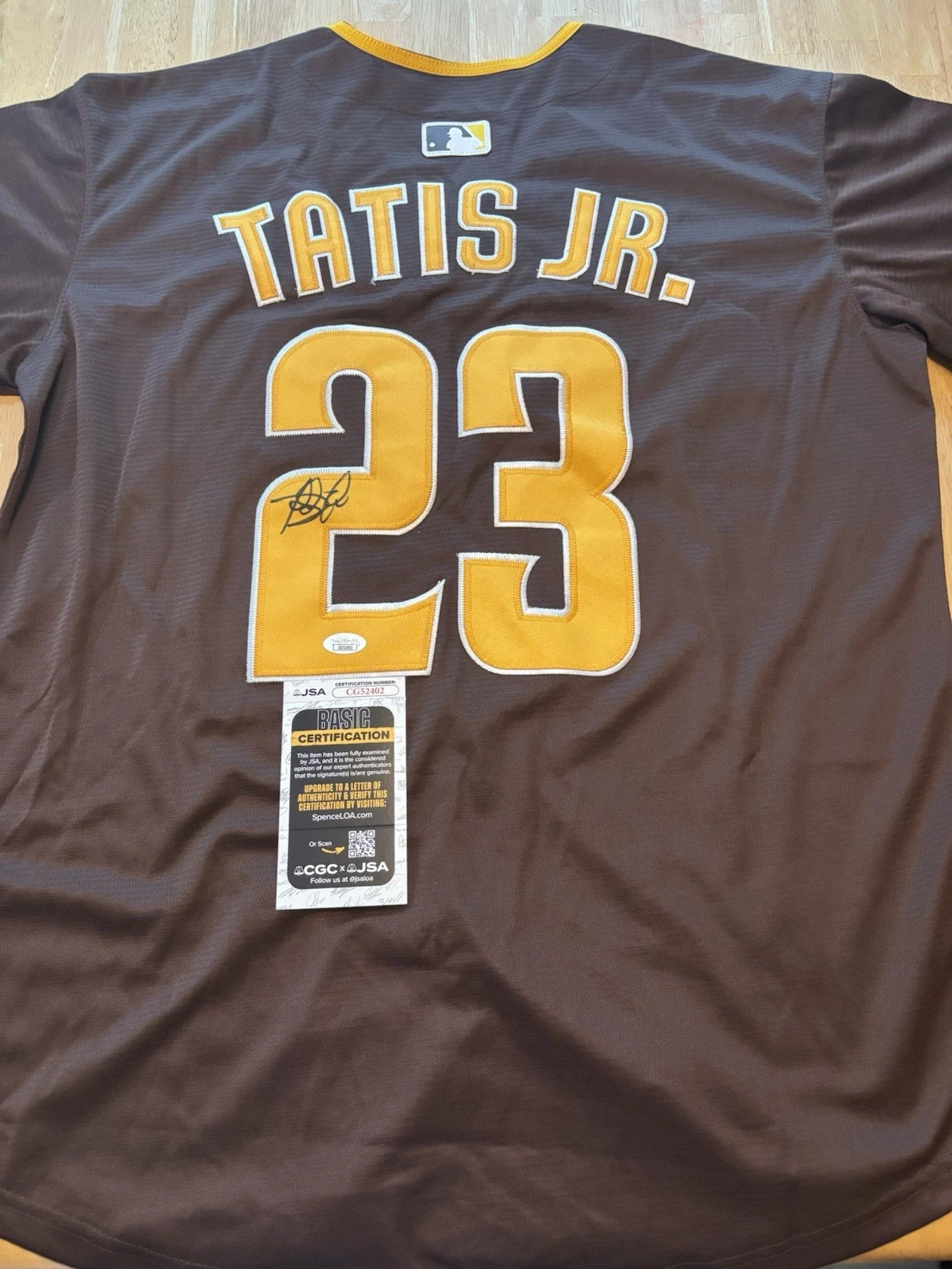 Fernando Tatis Jr. San Diego Padres Autographed  Signed Jersey JSA Coa
