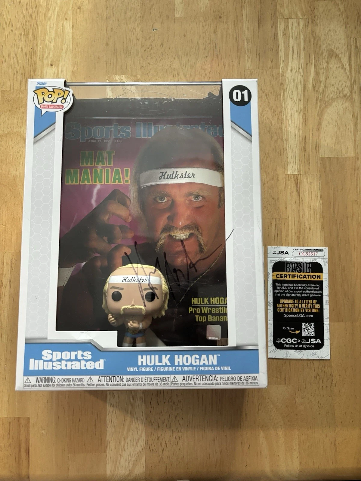 Hulk Hogan Signed Sports Illustrated Pop Covers Funko Pop! JSA Coa. Rip