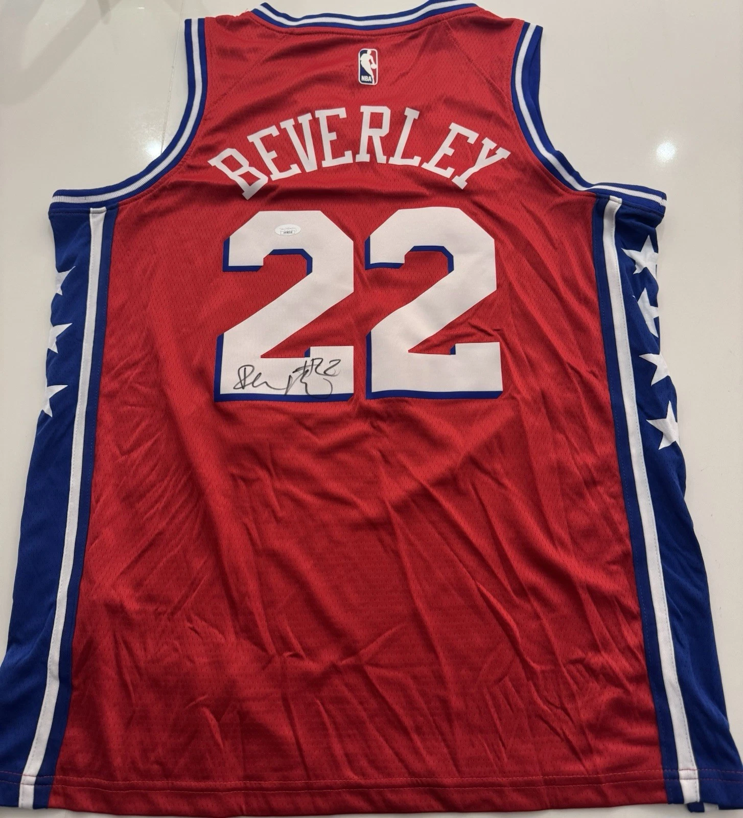 Patrick Beverley Philadelphia 76ers Autographed Jersey JSA COA