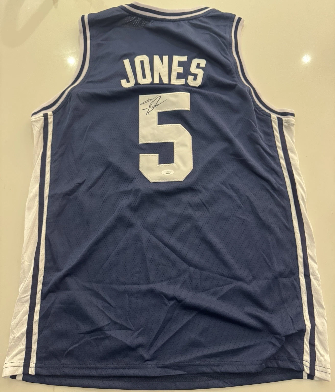 Tyus Jones Duke Blue Devils Autographed NCAA Jersey JSA COA
