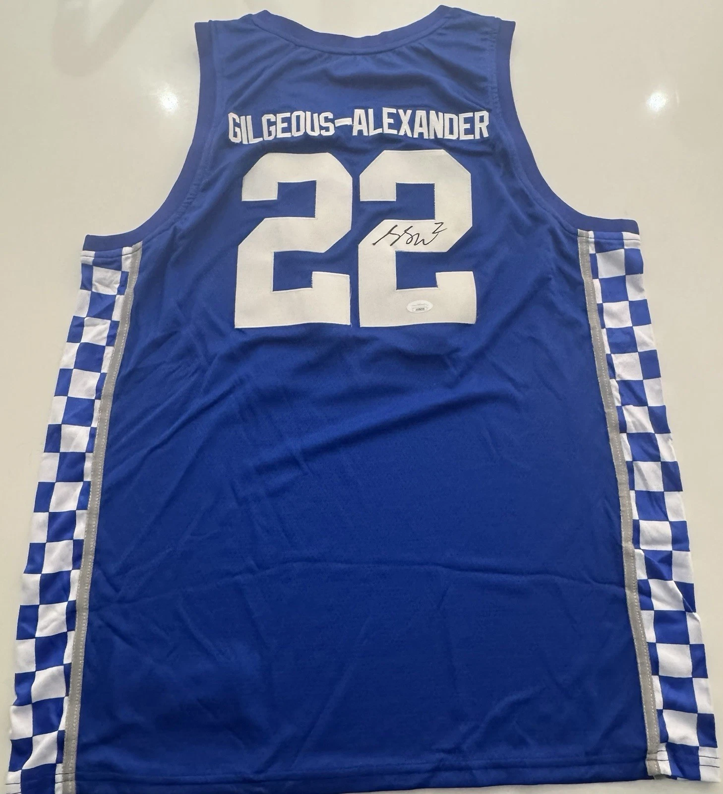 Shai Gilgeous Alexander Kentucky Wildcats Autographed Jersey OK Thunder JSA COA
