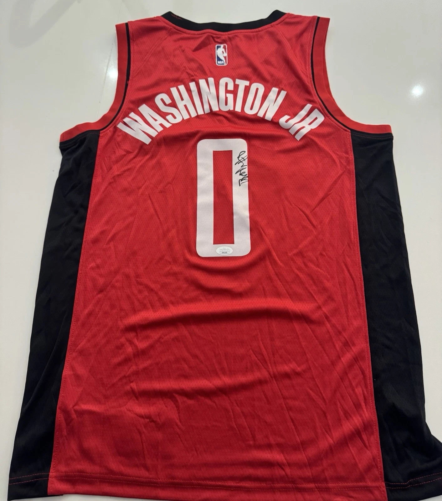 Tyty Washington Jr Houston Rockets Autographed Jersey JSA COA