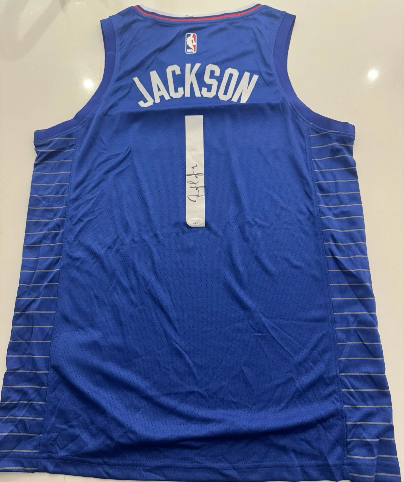 Reggie Jackson Los Angeles Clippers Autographed Jersey JSA COA