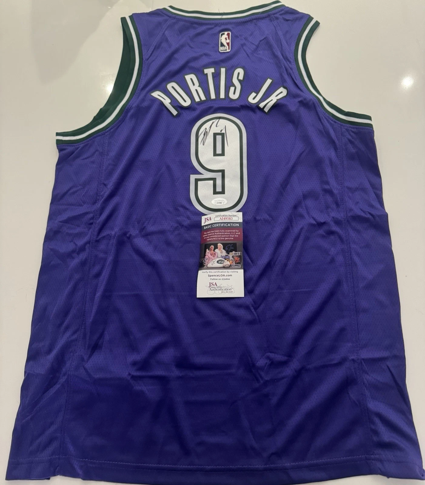 Bobby Portis Jr Milwaukee Bucks Jersey Autographed Jersey JSA COA