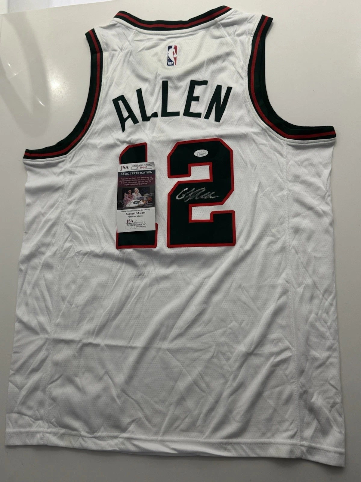 Grayson Allen Milwaukee Bucks Autographed Jersey JSA COA