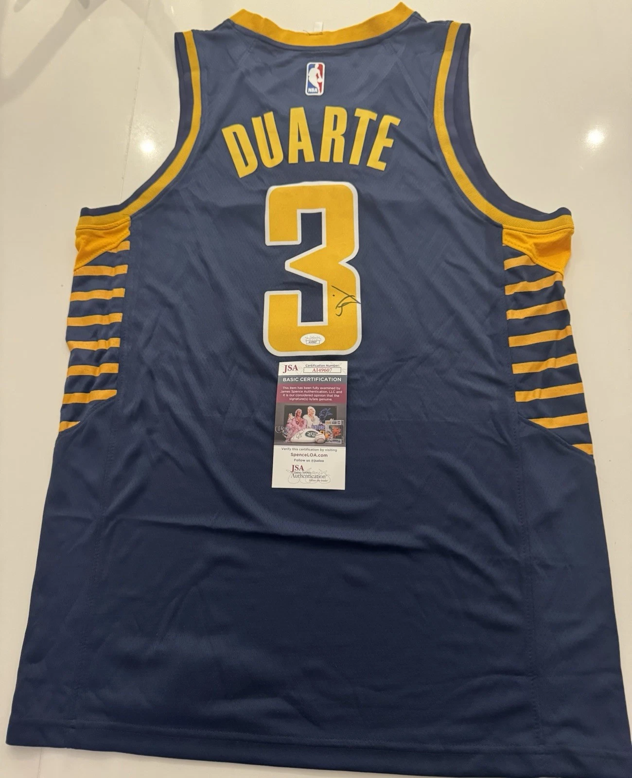 Chris Duarte Signed Autographed  Indiana Pacers Jsa Coa