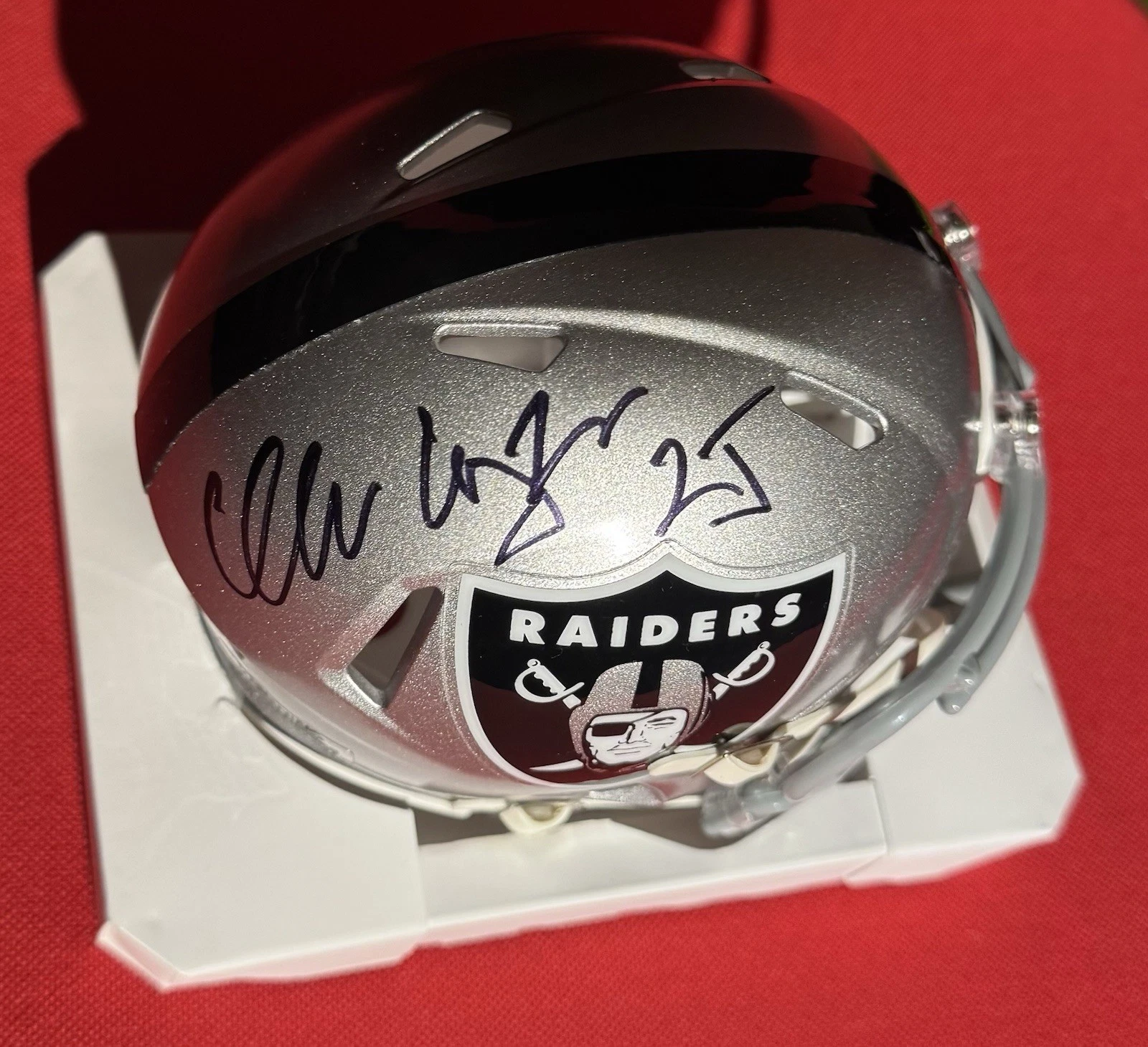 George Lopez Las Vegas Raiders Autographed Mini Helmet Actor Comedian JSA COA