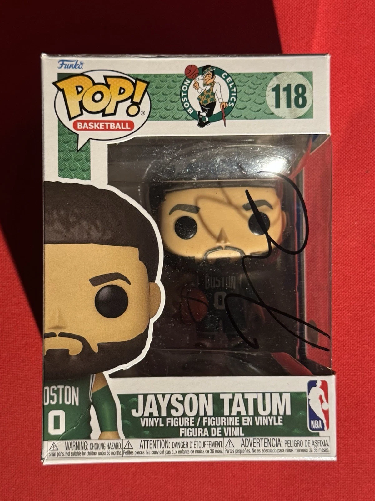 Jayson Tatum Boston Celtics Autographed Funko Pop #118 JSA COA