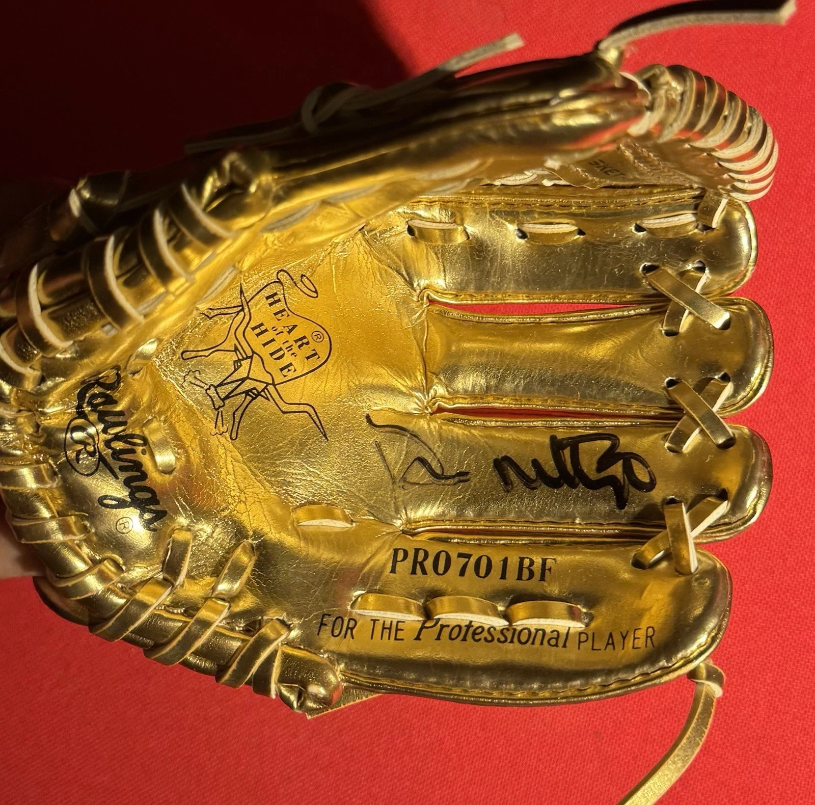 Don Mattingly NY Yankees Autographed Rawlings Mini Gold Glove JSA COA