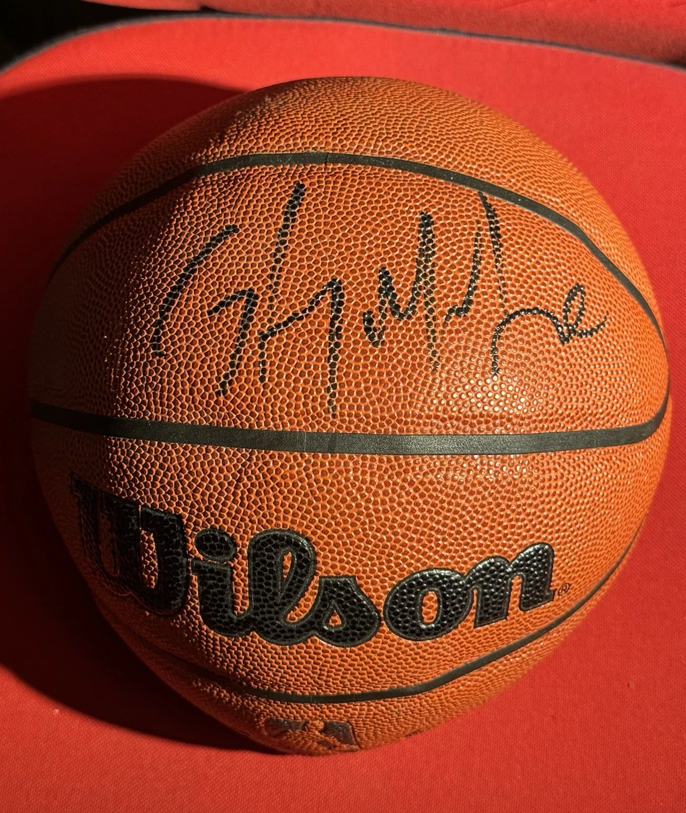 Carmelo Anthony Knicks Nuggets Autographed Wilson Basketball Star JSA COA