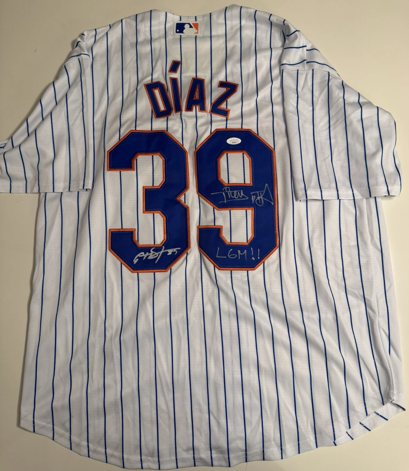 Edwin Diaz & Timmy Trumpet DJ Autographed New York Mets Jersey RARE JSA COA