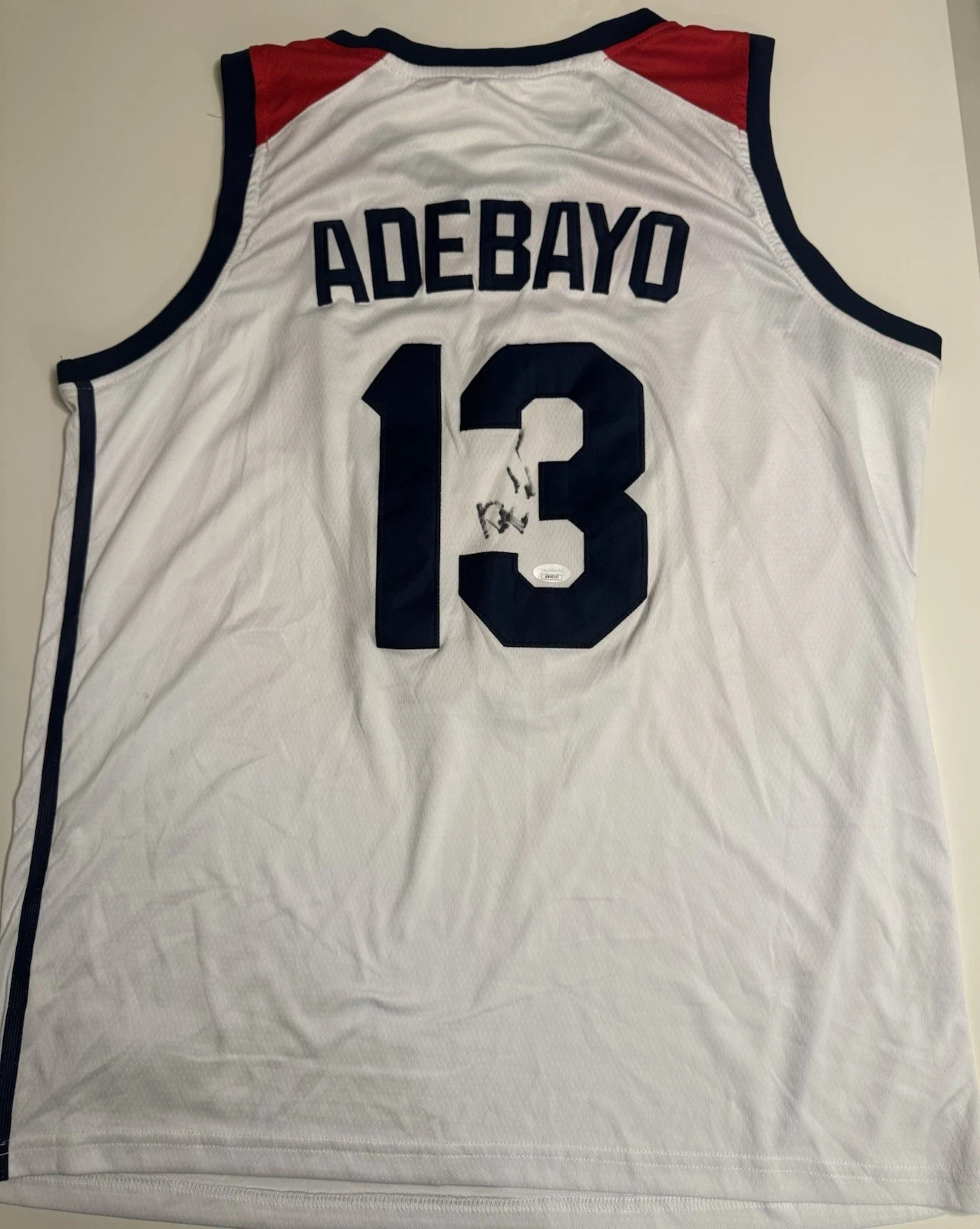 Bam Adebayo Team USA Olympics Autographed Jersey Miami Heat Star JSA COA