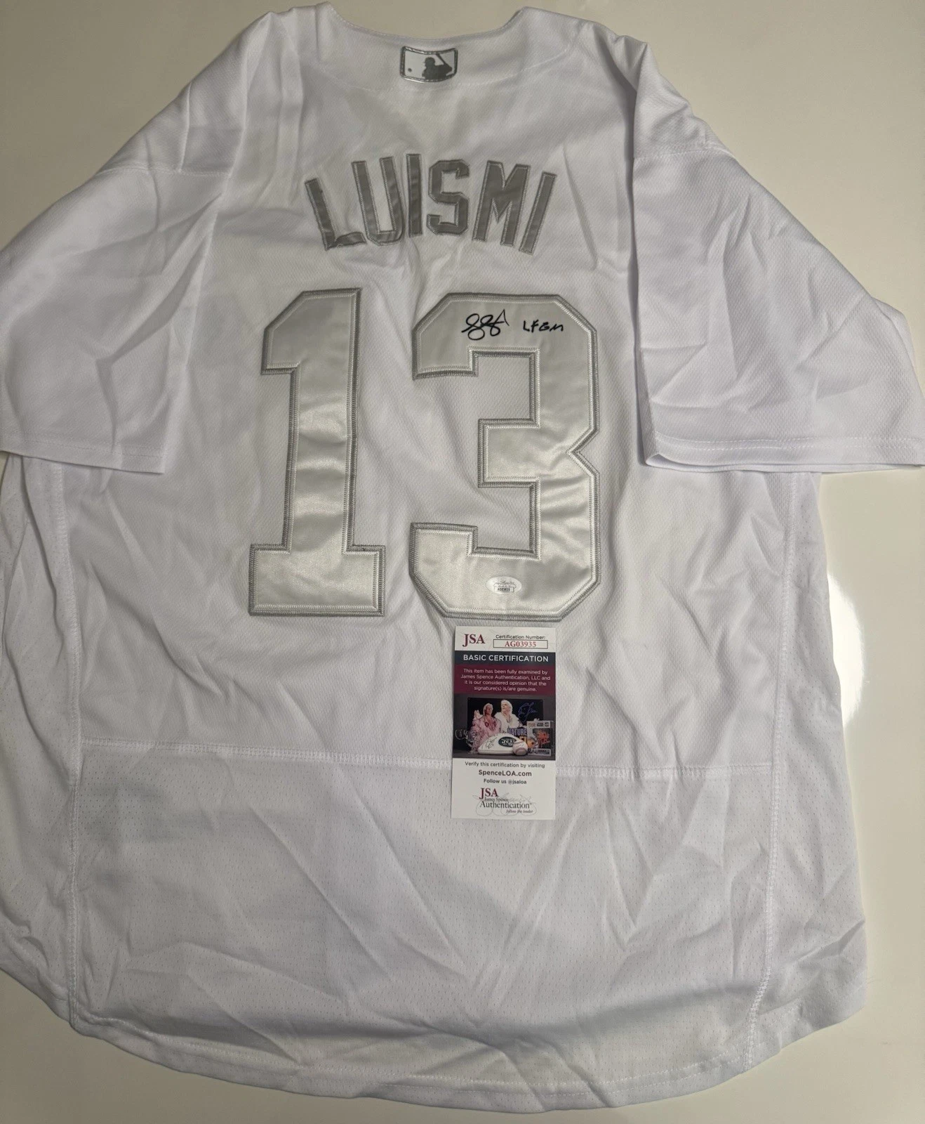 Luis Guillorme New York Mets Luismi Nickname Autographed Jersey JSA COA