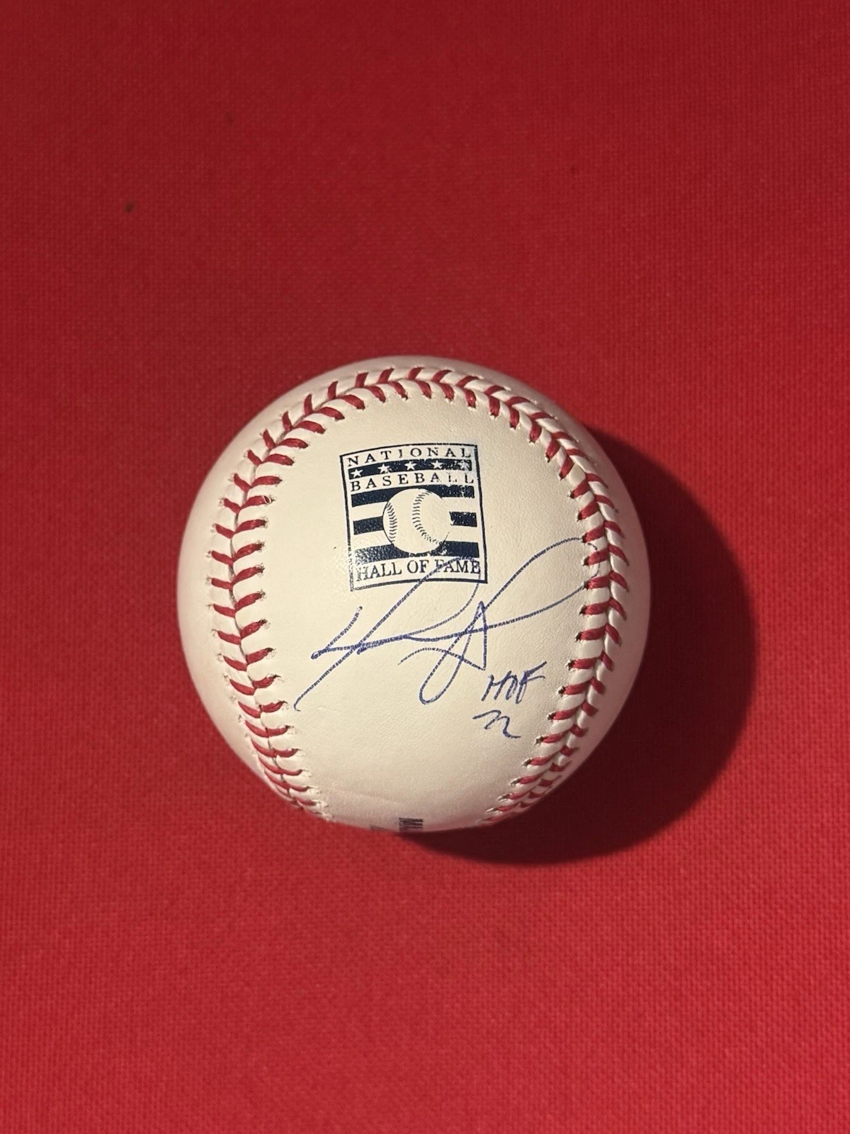 David Ortiz Boston Red Sox Autographed HOF Baseball HOF 22 Inscription JSA COA