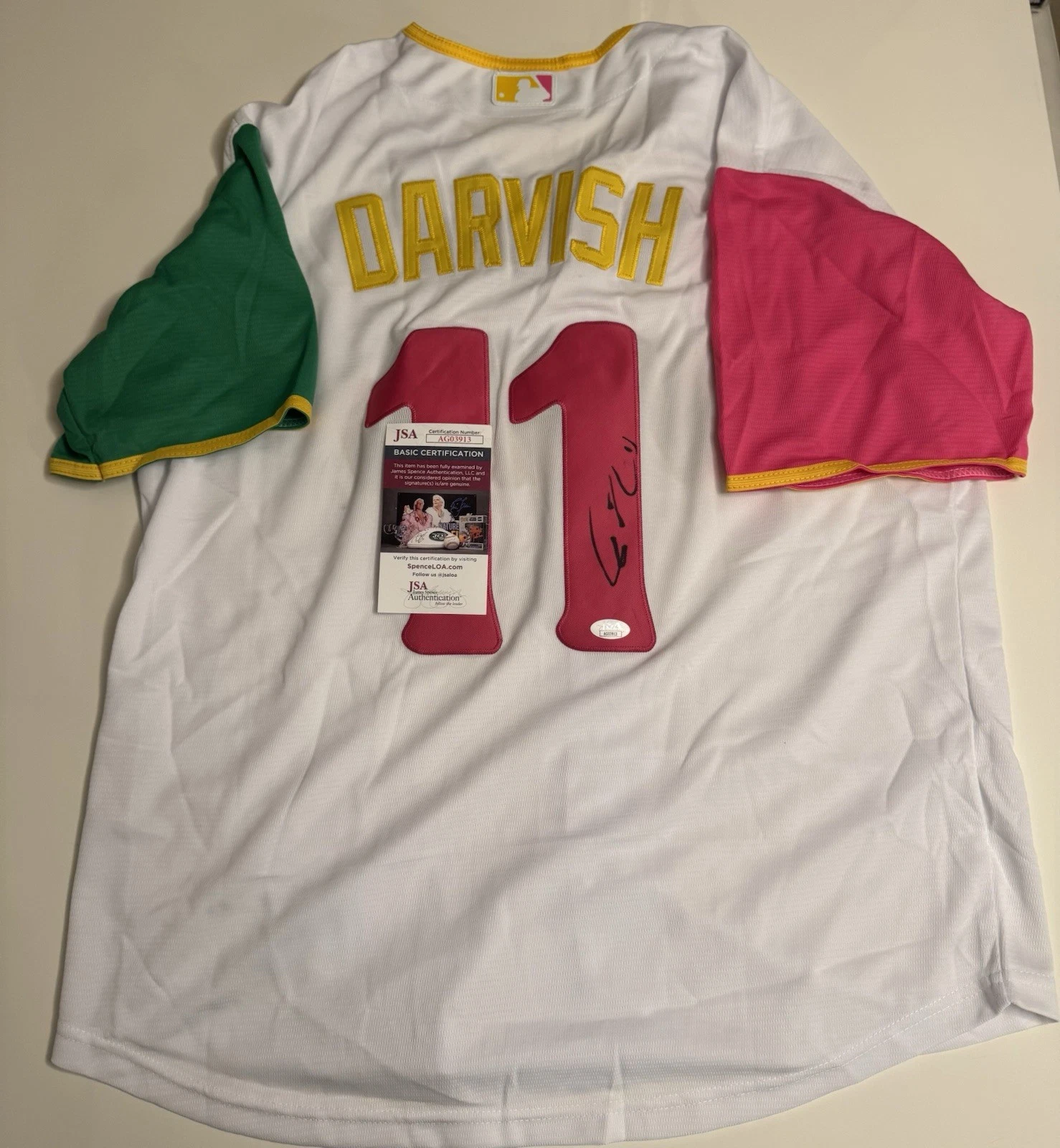 Yu Darvish San Diego Padres Autographed Jersey JSA COA