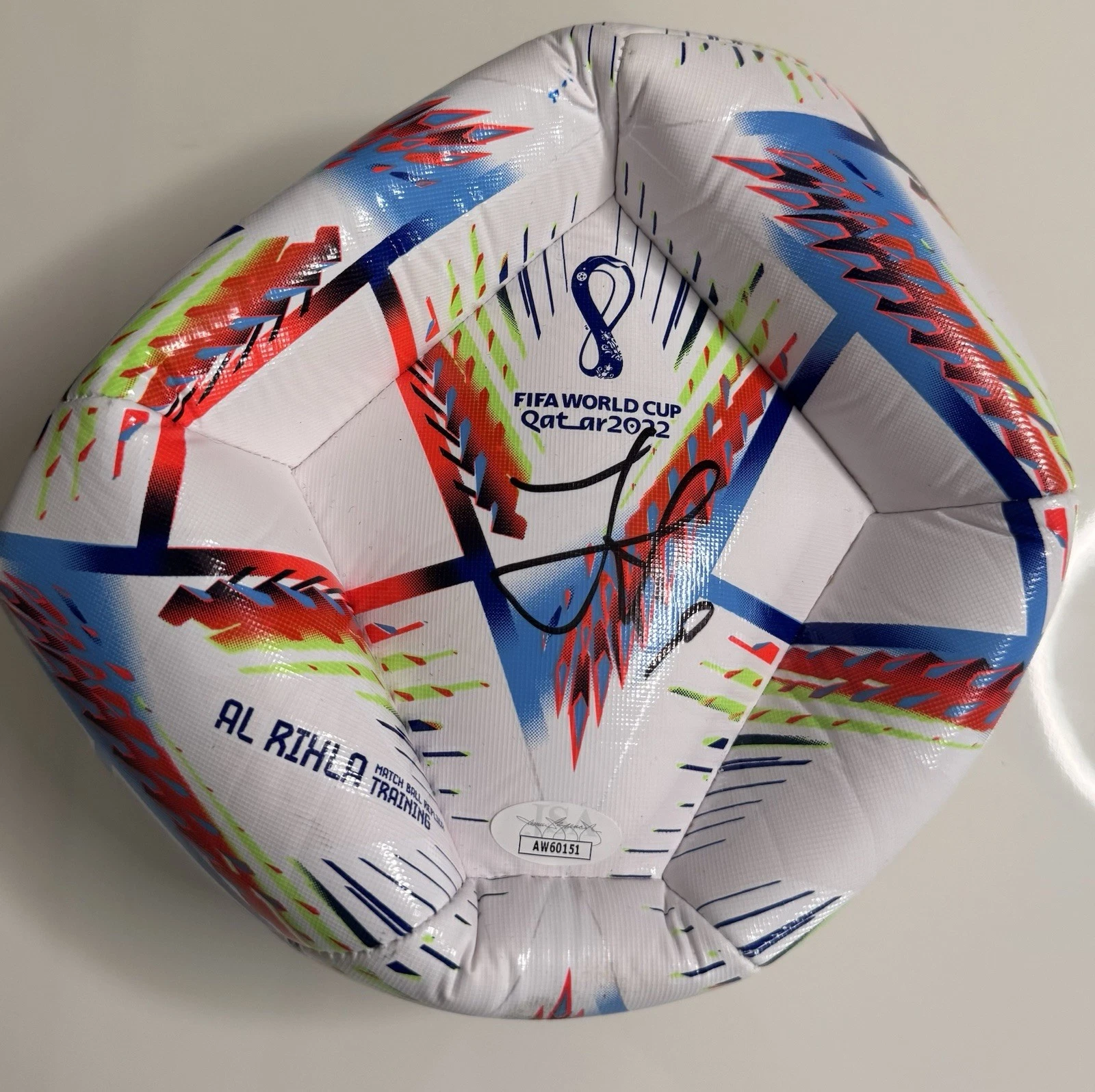 Julian Alvarez Argentina National Signed 2022 FIFA World Cup Soccer Ball JSA COA