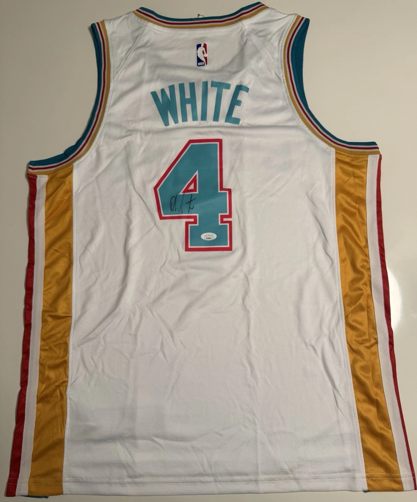 Derrick White San Antonio Spurs Autographed Jersey JSA COA