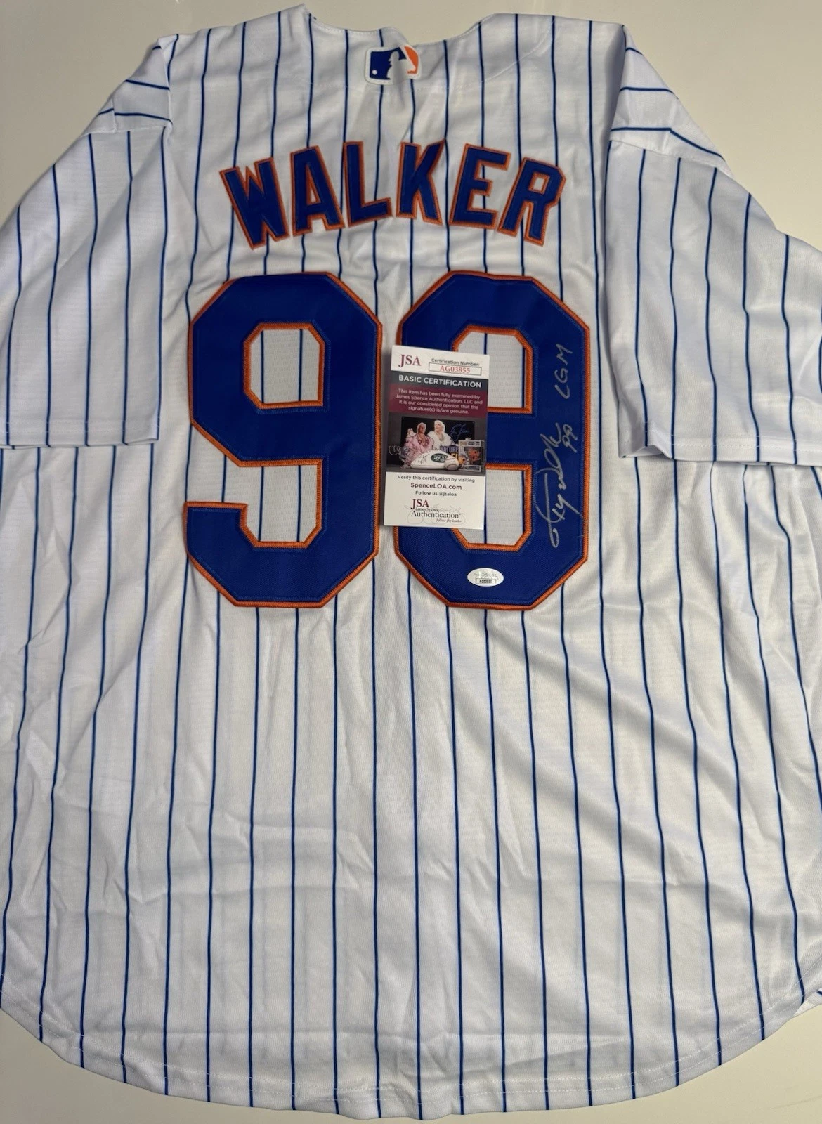 Taijuan Walker New York Mets Autographed Jersey Inscribed JSA COA