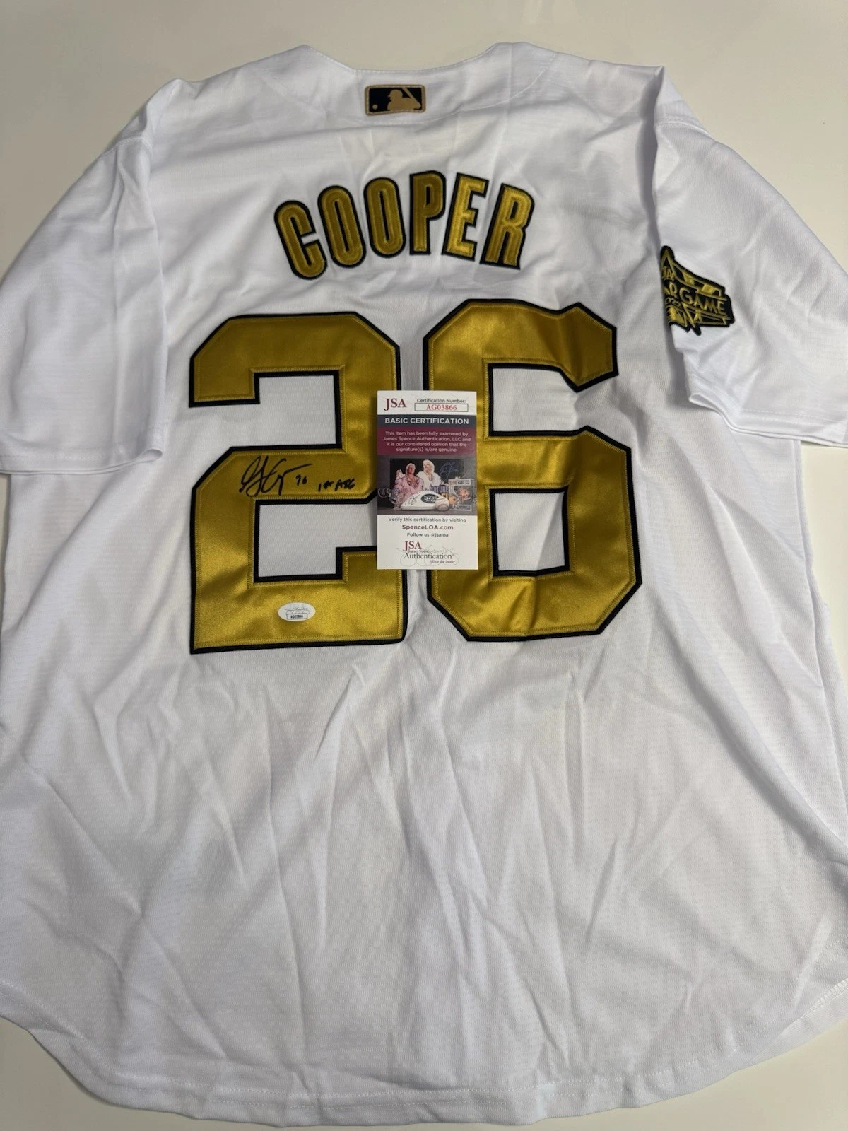 Garrett Cooper Miami Marlins Autographed 2022 All Star Game Jersey ASG JSA COA