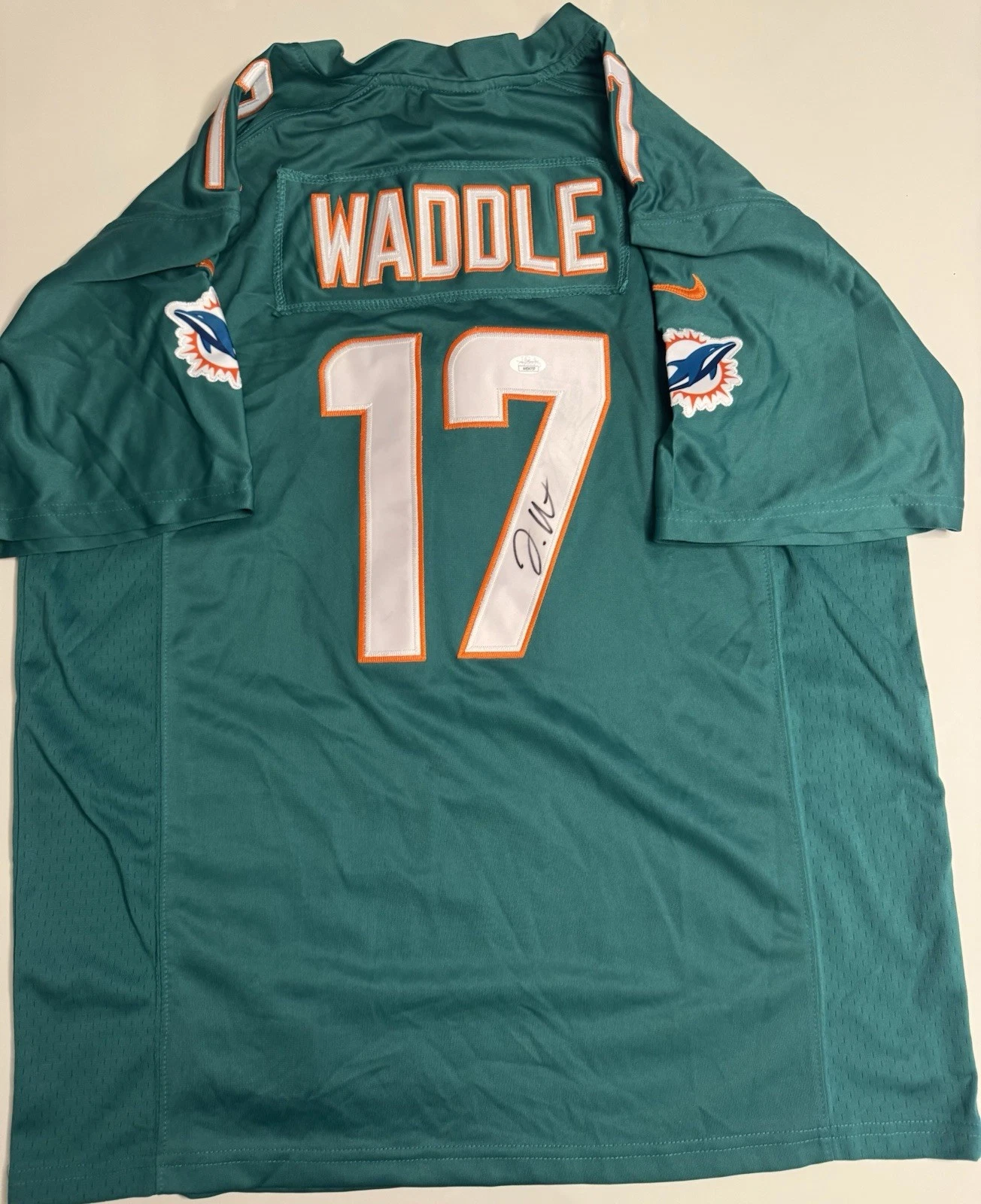 Jaylen Waddle Miami Dolphins Autographed Jersey Star JSA COA