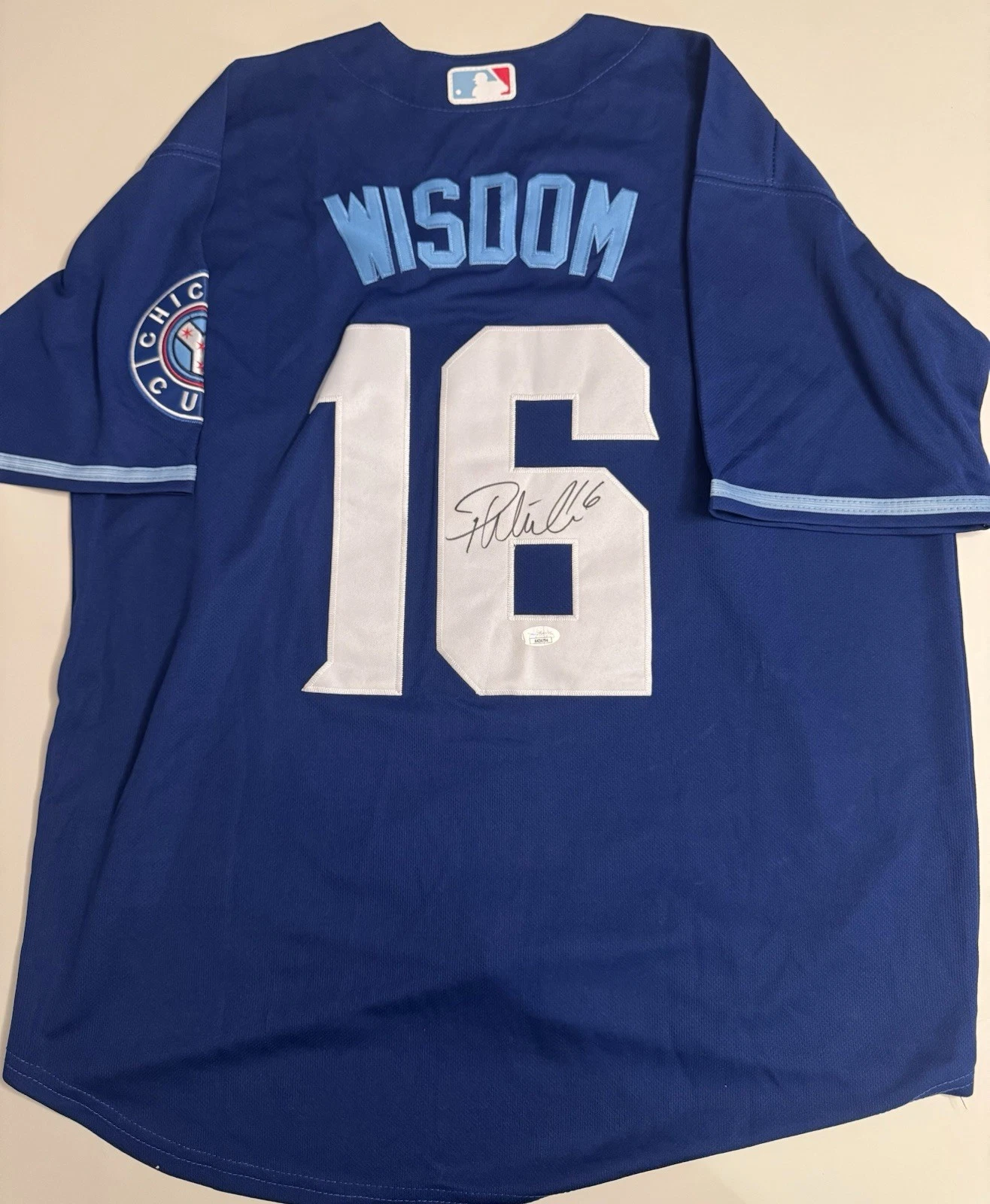 Patrick Wisdom Signed Autographed Chicago Cubs Jersey. Jsa Coa