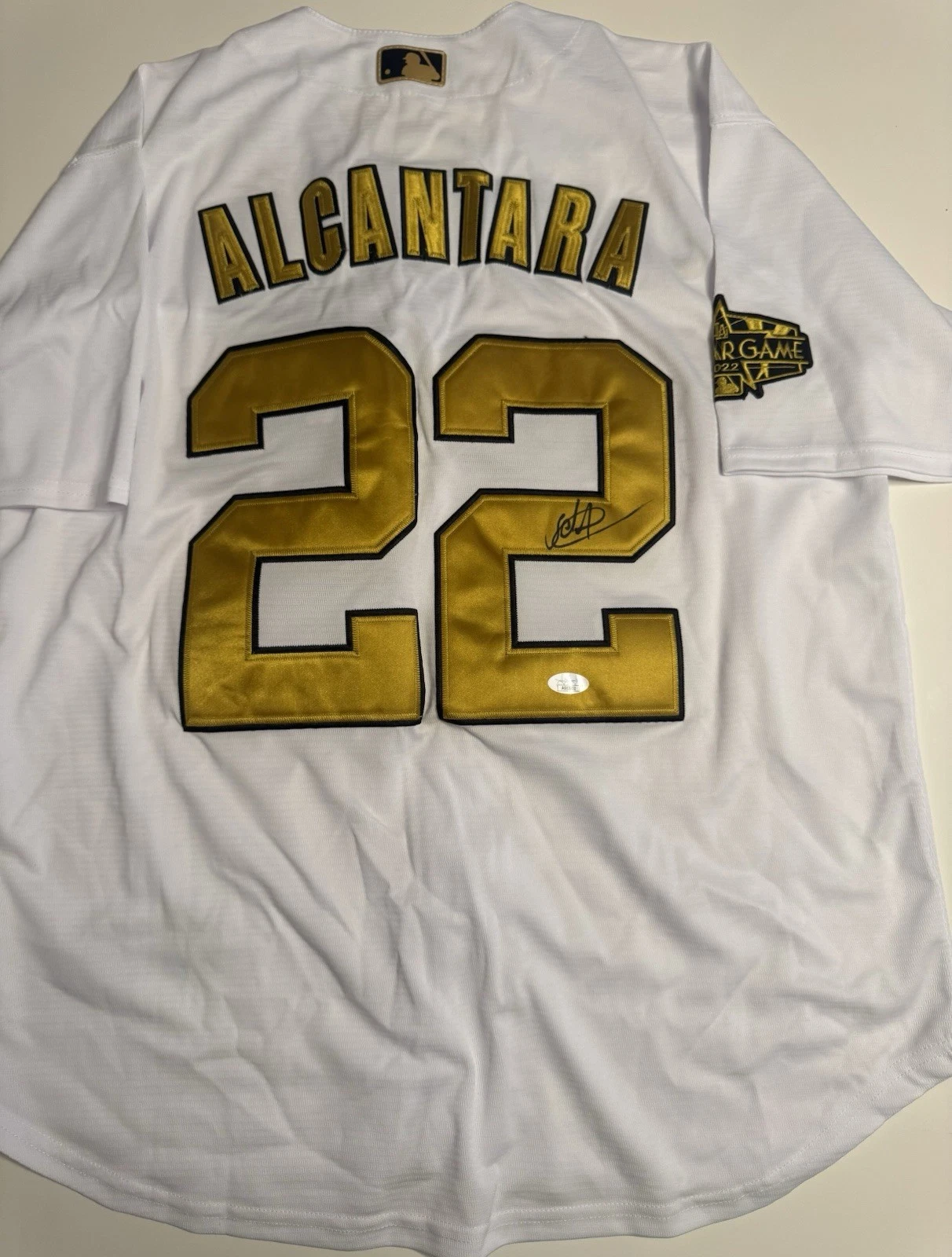 Sandy Alcantara Miami Marlins Autographed 2022 All Star Jersey JSA COA