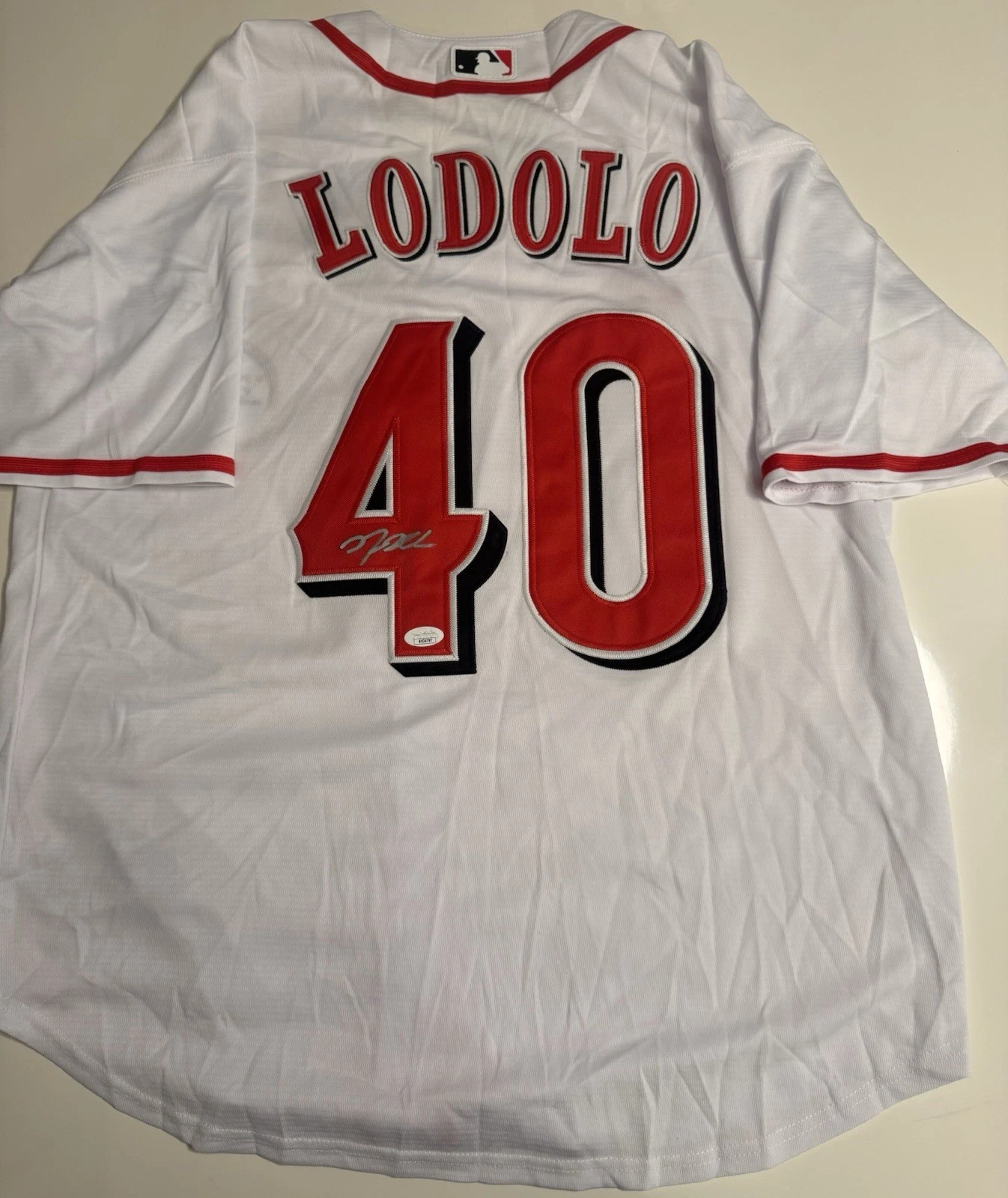 Nick Lodolo Cincinnati Reds Autographed Jersey JSA COA