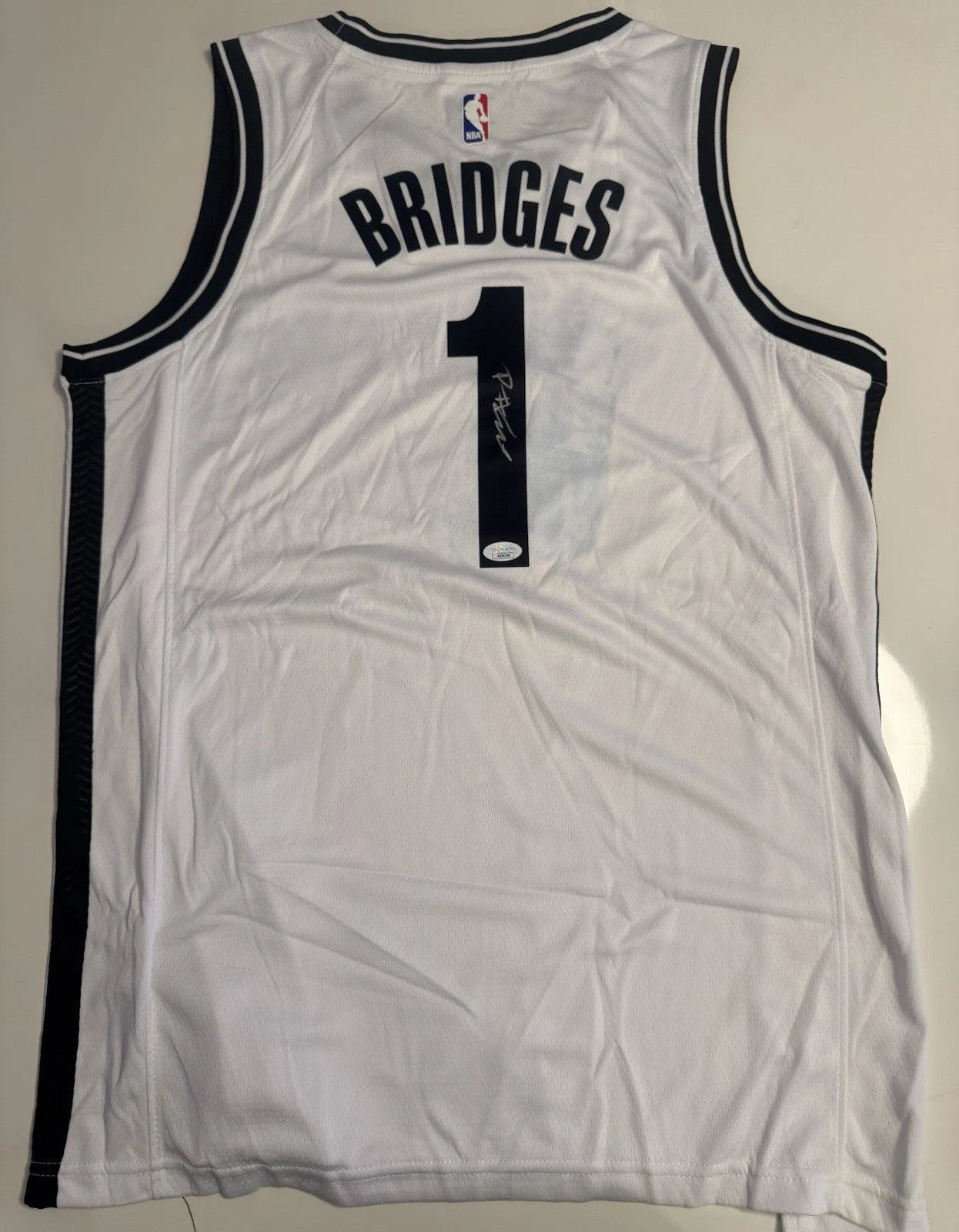 Mikal Bridges Brooklyn Nets Autographed Jersey JSA COA