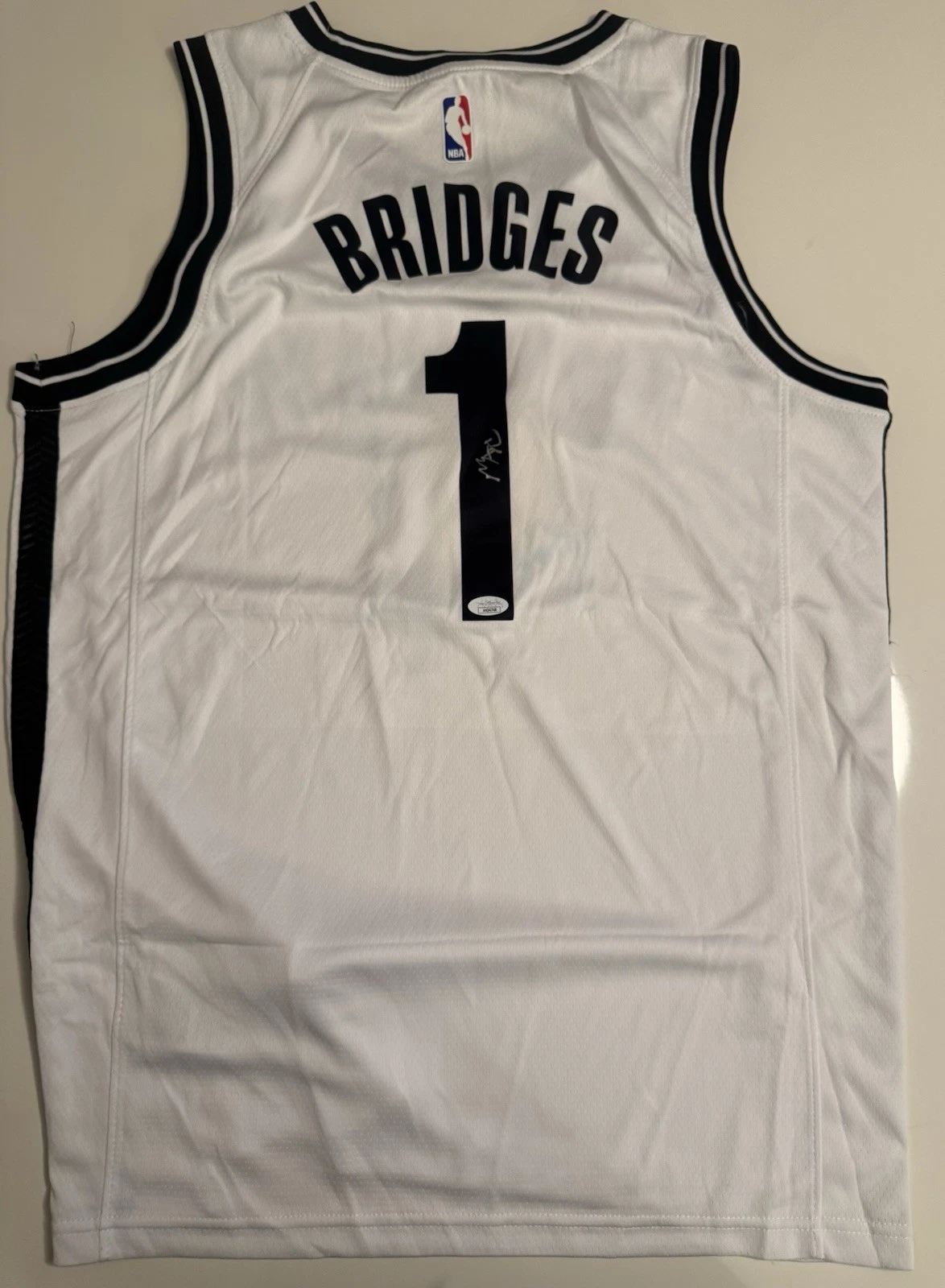 Mikal Bridges Brooklyn Nets Autographed Jersey JSA COA