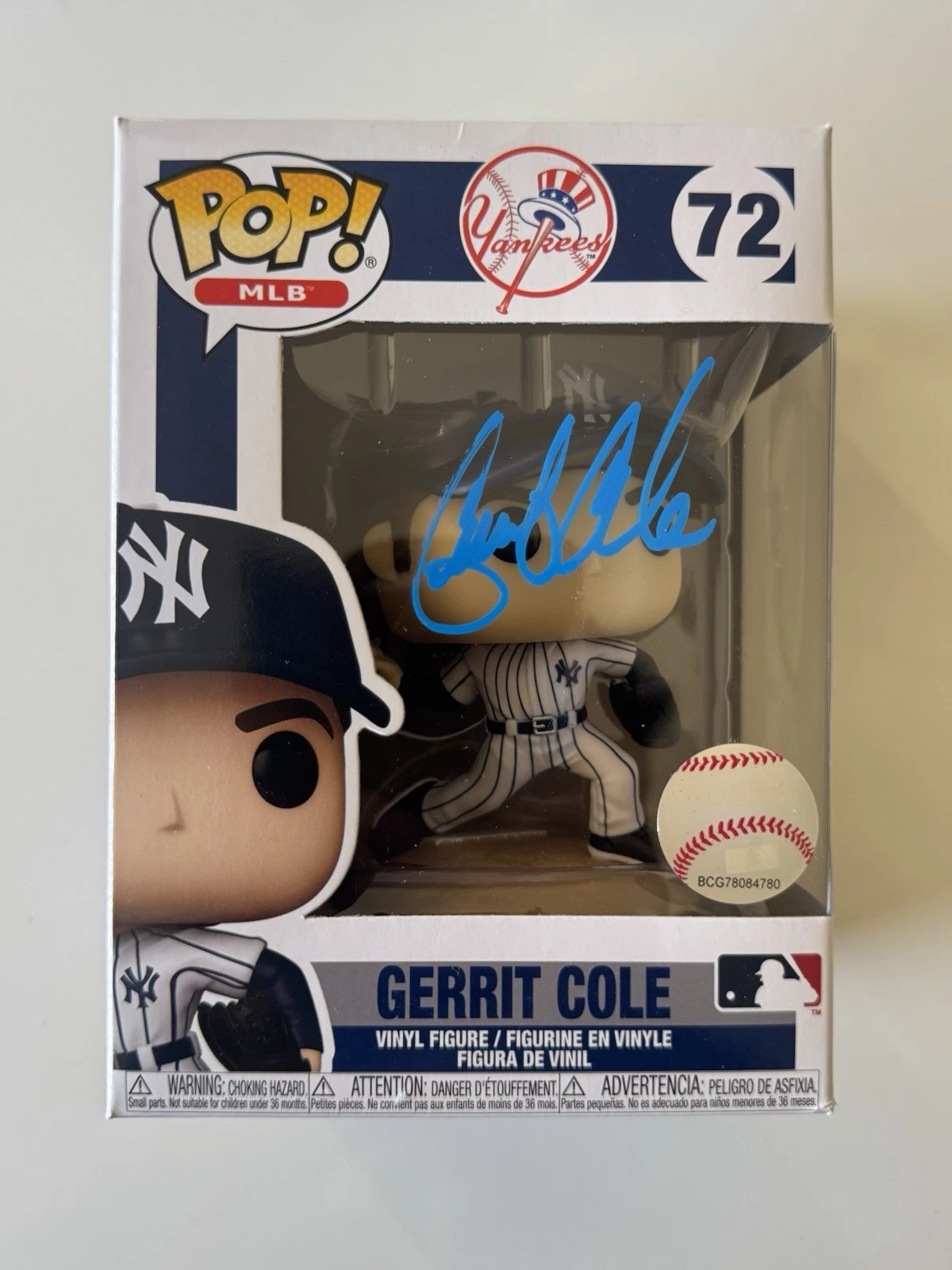 Gerrit Cole New York Yankees Autographed Funko Pop #72 JSA COA
