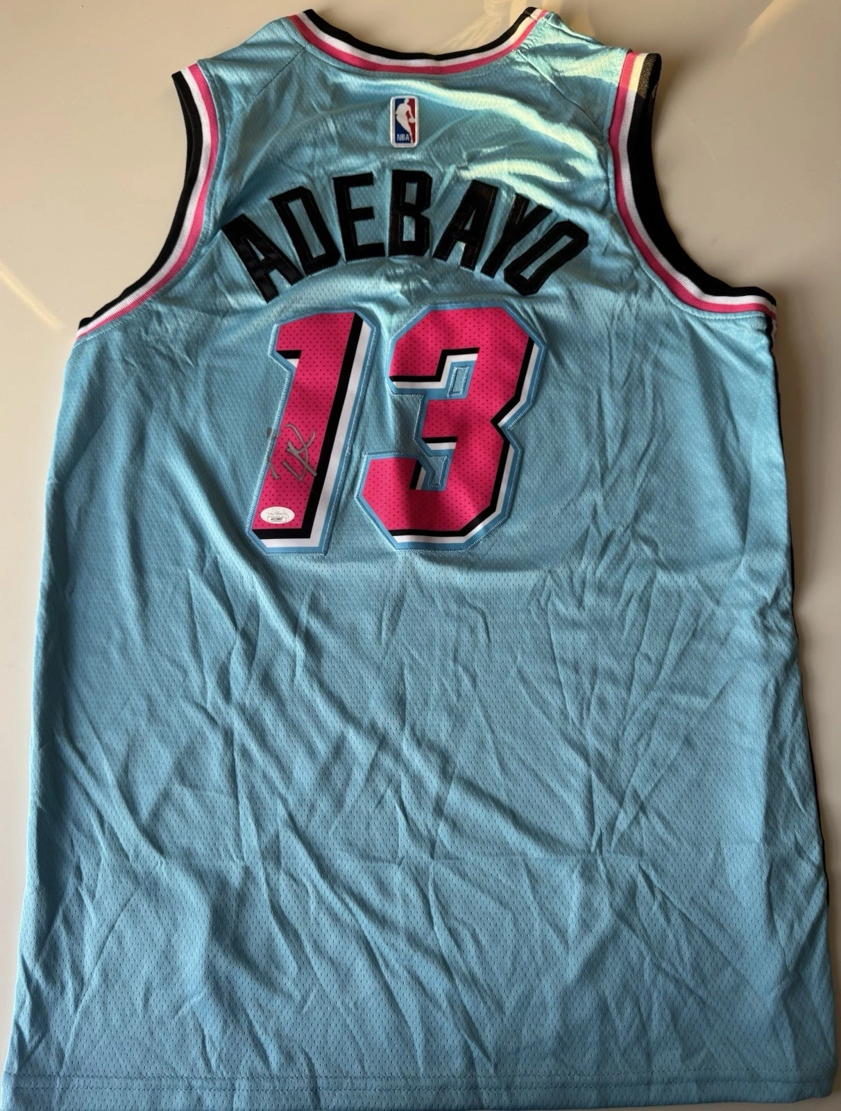 Bam Adebayo Signed Autographed Miami Heat Jersey. Jsa Coa