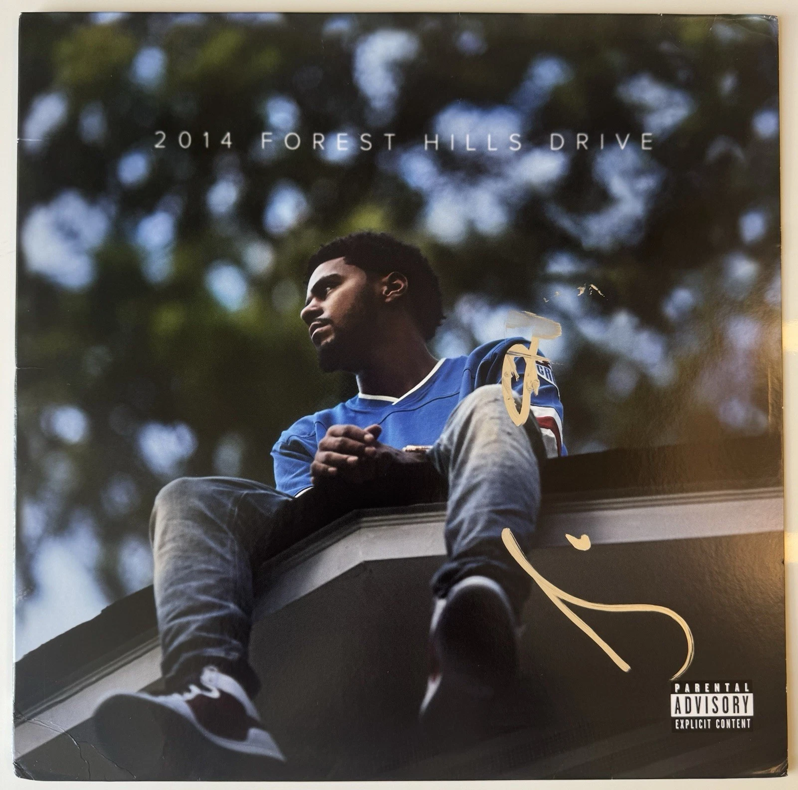 J Cole 2014 Forest Hills Drive Autographed Vinyl Album JSA COA. Rare! Read!!!