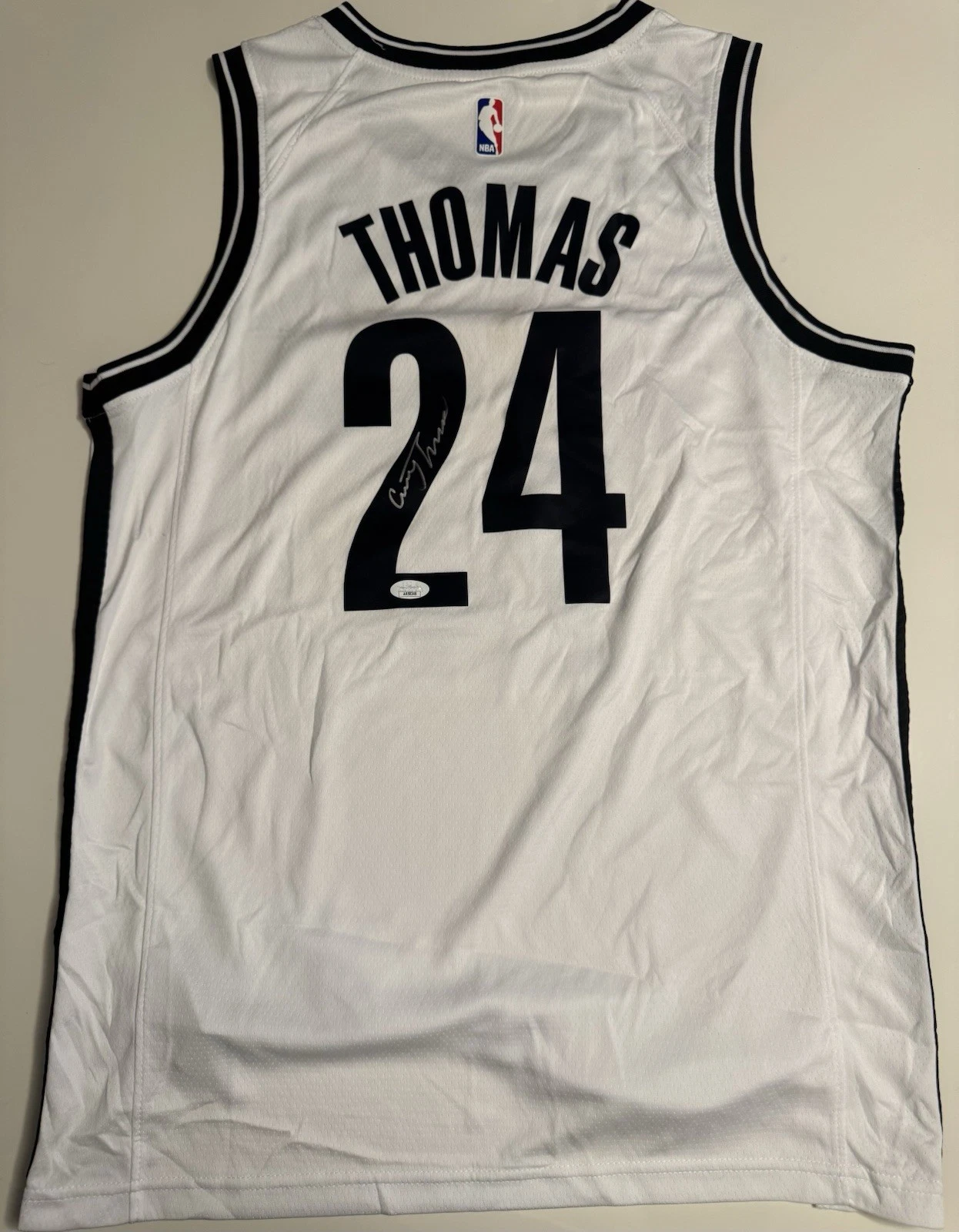 Cameron Cam Thomas Brooklyn Nets Autographed Jersey Star JSA COA