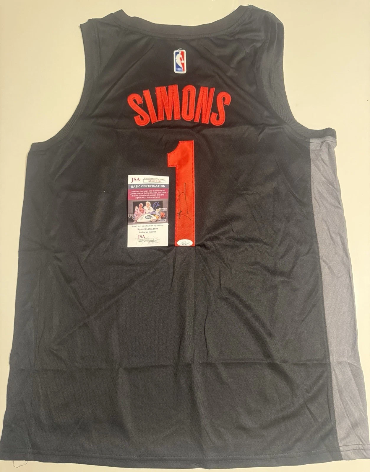 Anfernee Simons Portland Trail Blazers Autographed Jersey JSA COA